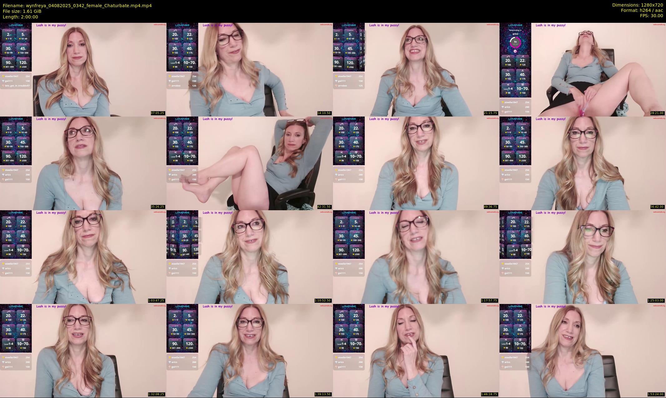 wynfreya — 120 minute Chaturbate female cam show recording, 720p, Aug 4, 2025