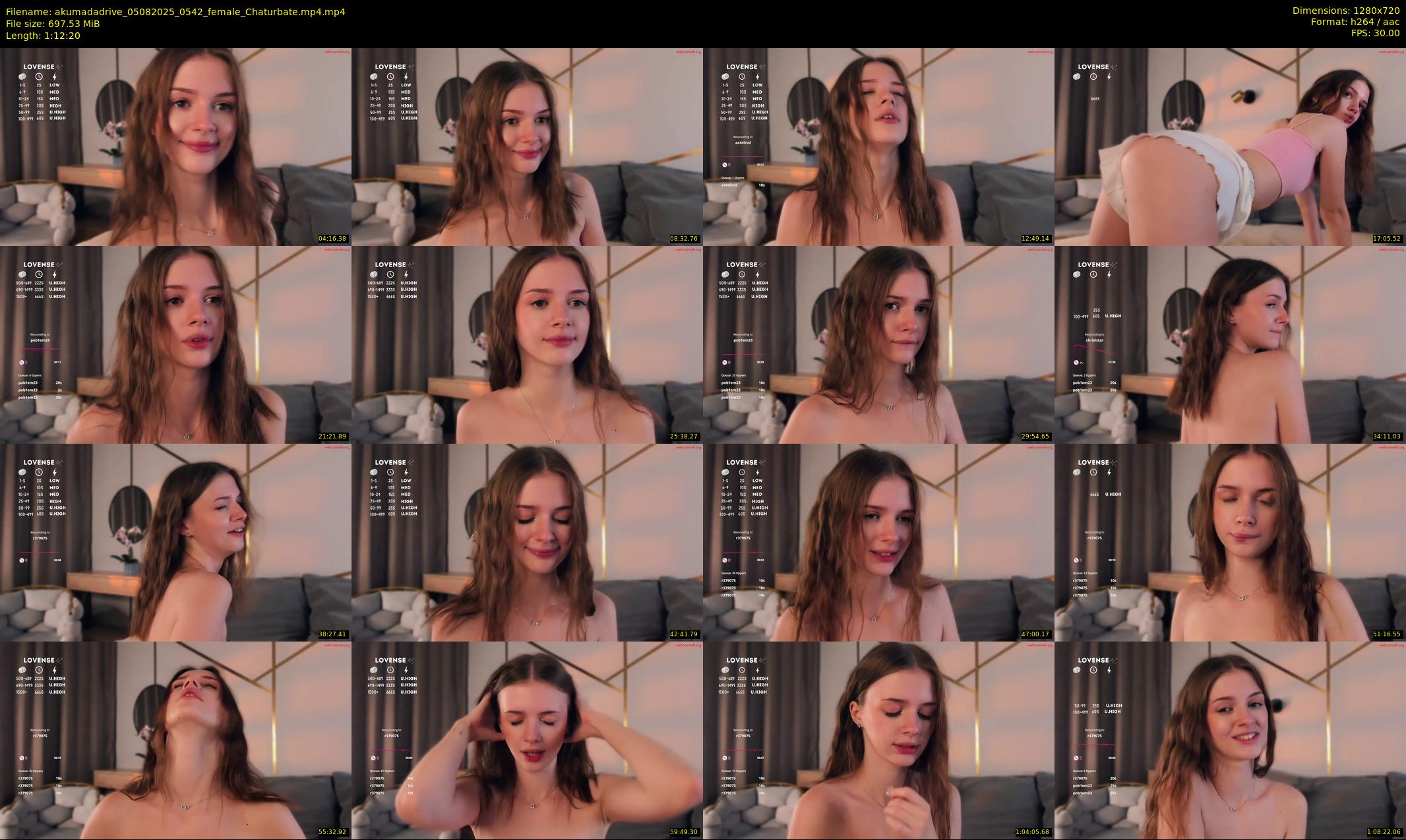 akumadadrive — 73 minute Chaturbate female cam show recording, 720p, Aug 5, 2025
