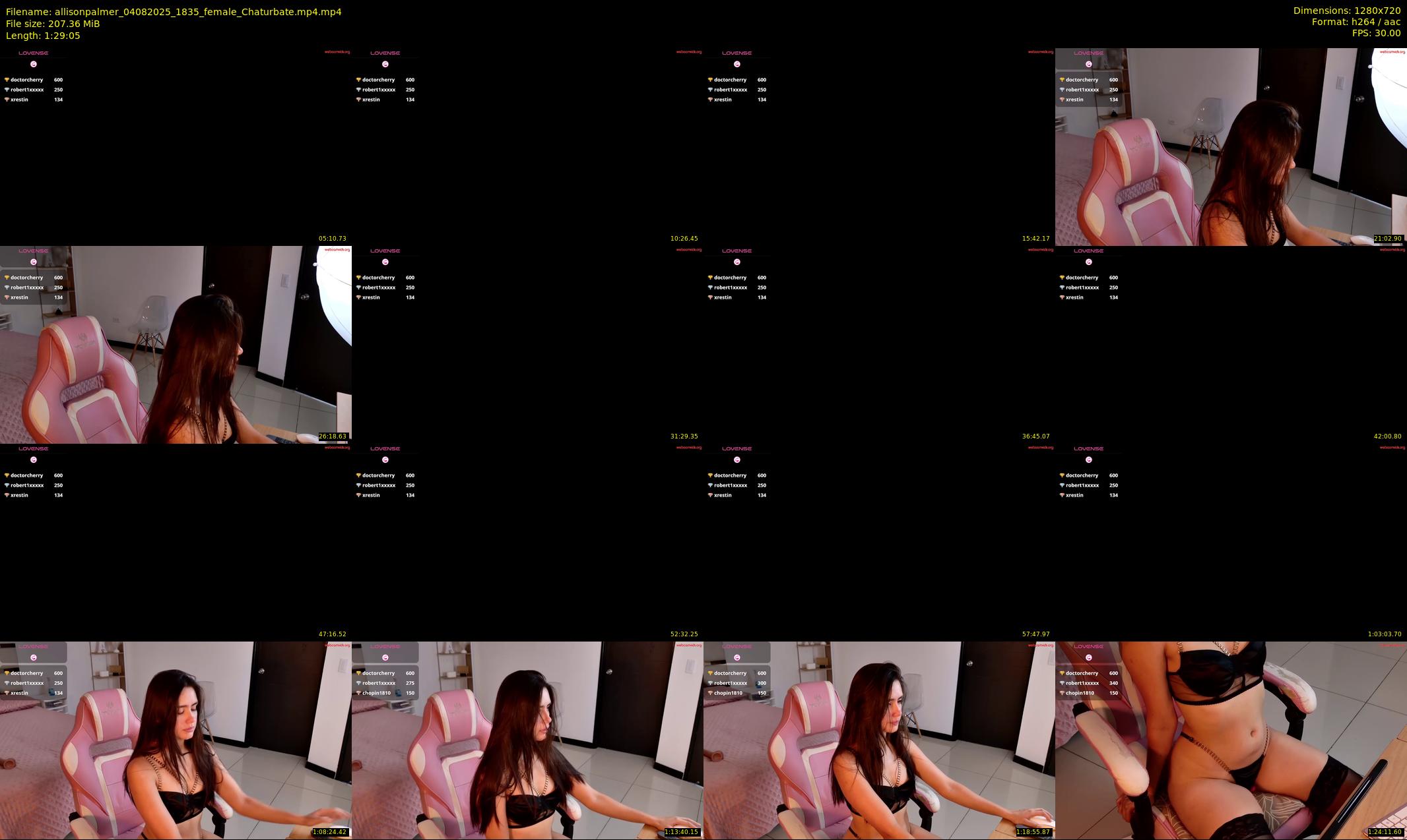 allisonpalmer — 90 minute Chaturbate female cam show recording, 720p, Aug 4, 2025
