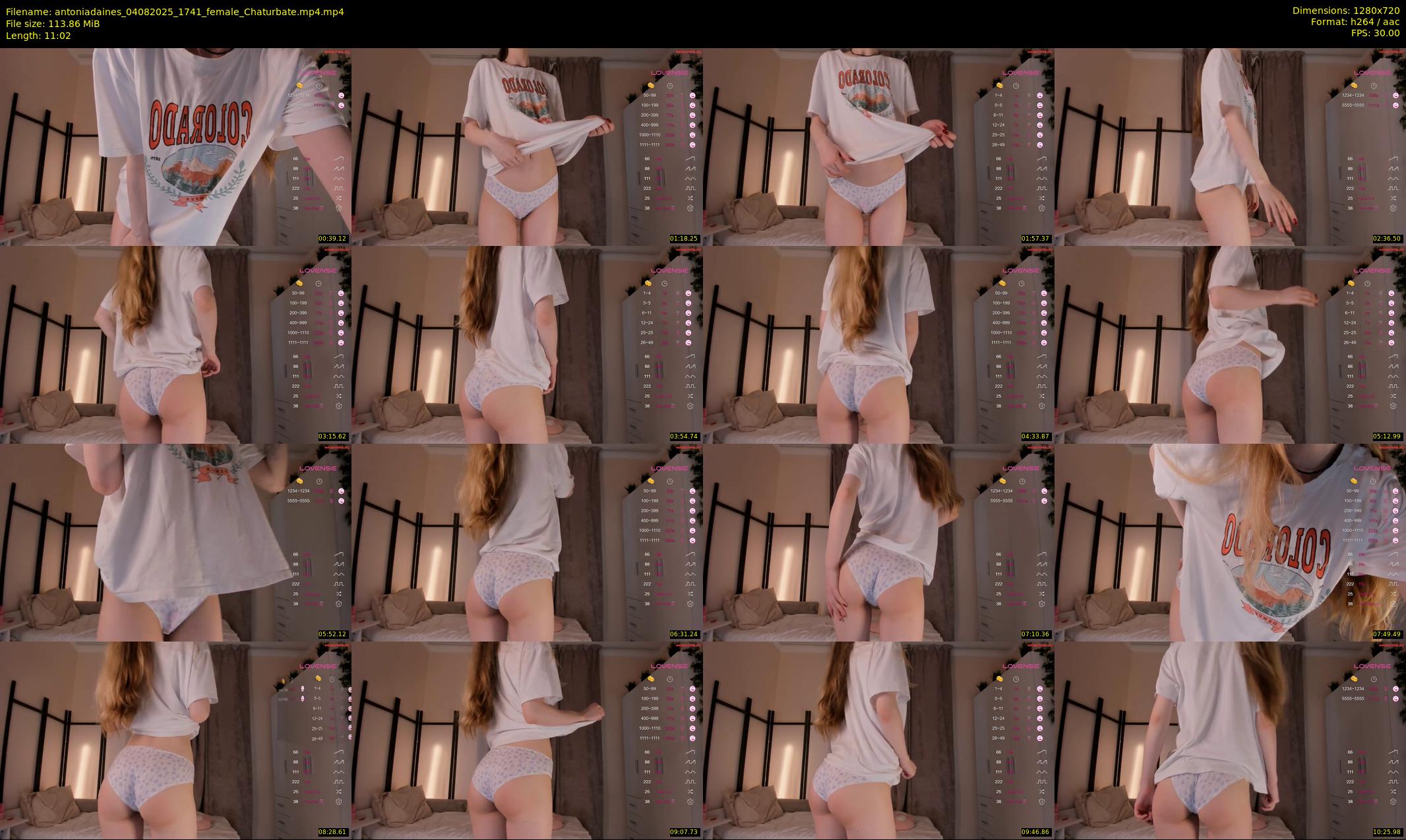 antoniadaines — 12 minute Chaturbate female cam show recording, 720p, Aug 4, 2025
