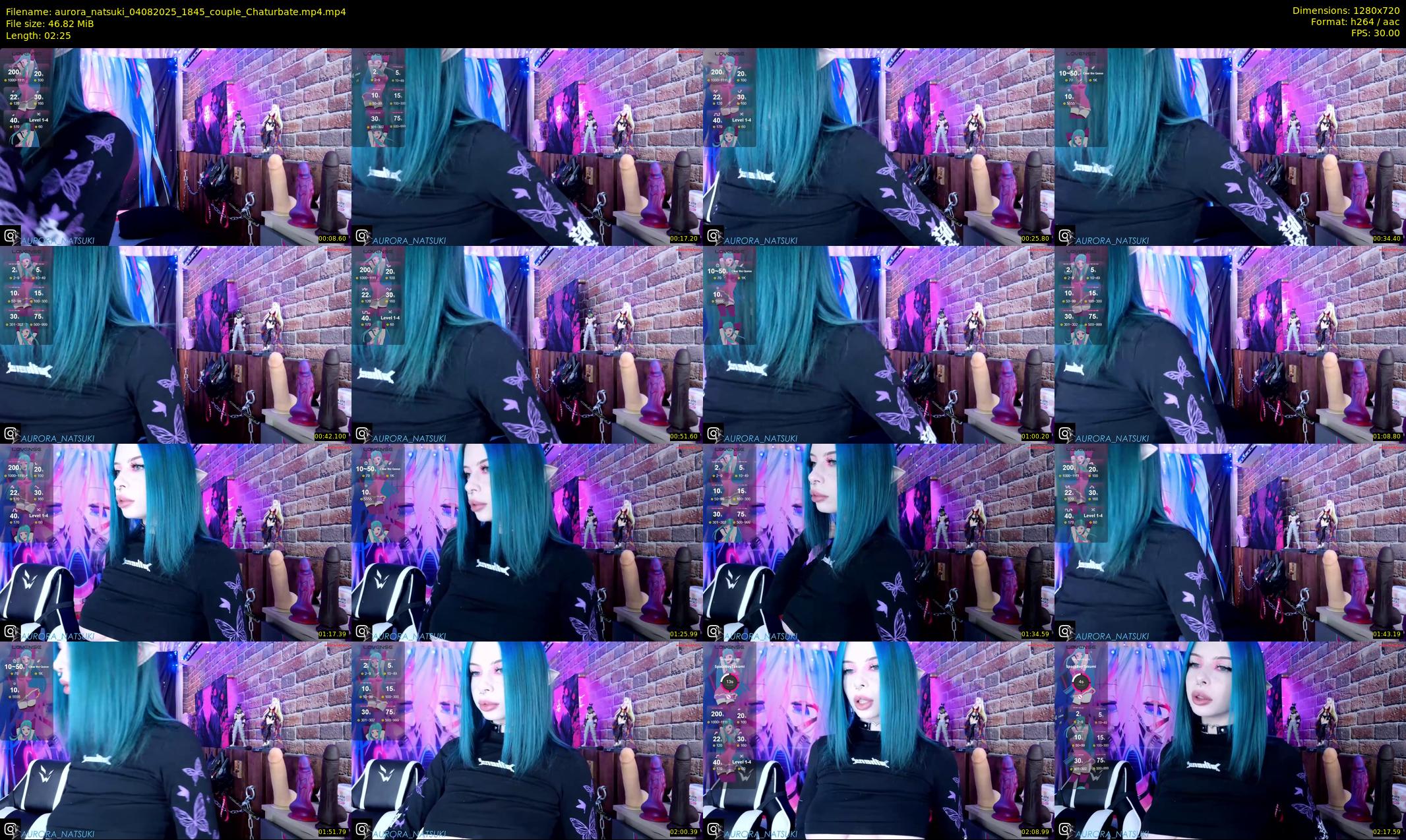 aurora_natsuki — 3 minute Chaturbate couple cam show recording, 720p, Aug 4, 2025