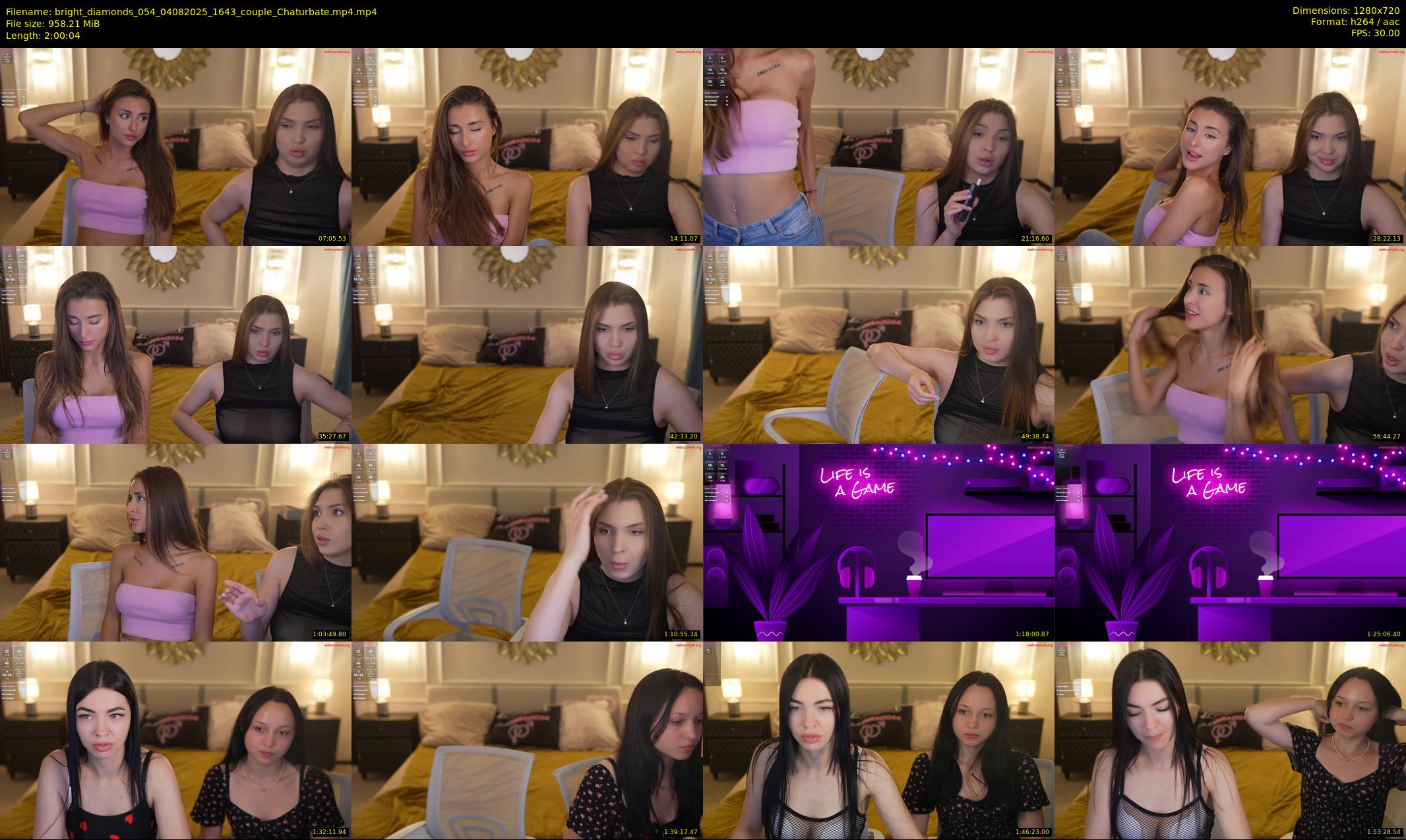 bright_diamonds_054 — 121 minute Chaturbate couple cam show recording, 720p, Aug 4, 2025