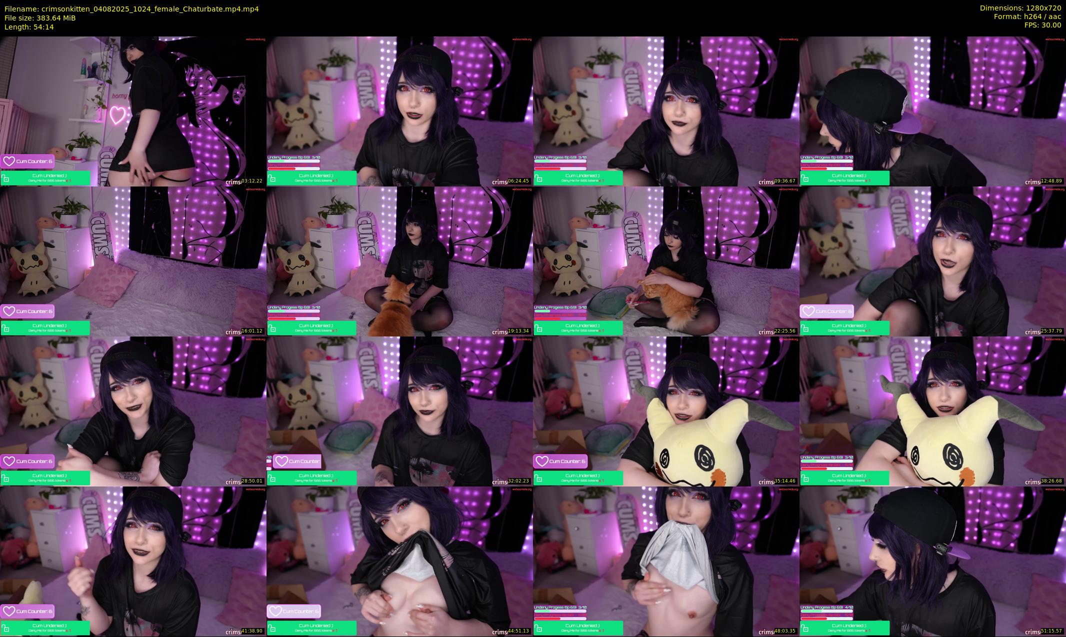 crimsonkitten — 55 minute Chaturbate female cam show recording, 720p, Aug 4, 2025