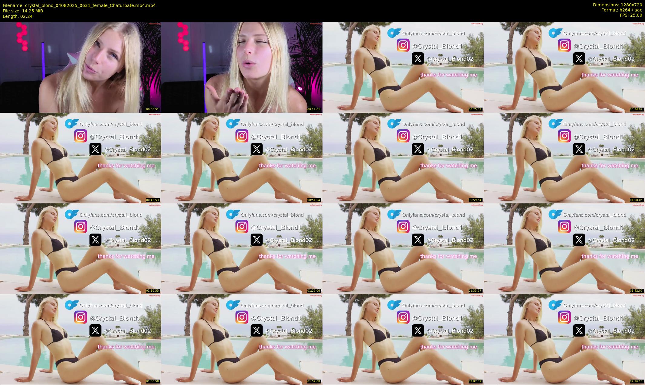 crystal_blond — 3 minute Chaturbate female cam show recording, 720p, Aug 4, 2025