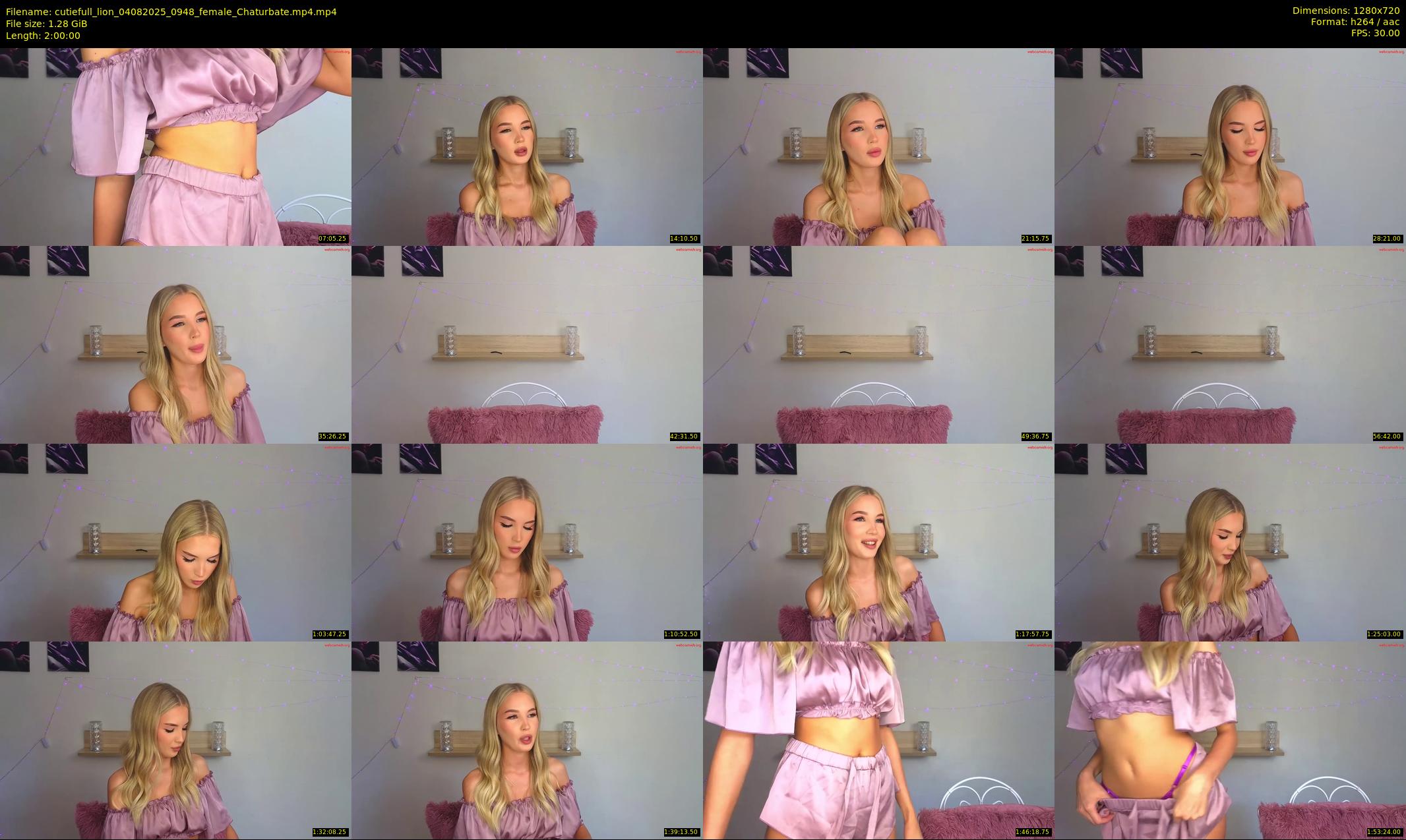 cutiefull_lion — 120 minute Chaturbate female cam show recording, 720p, Aug 4, 2025