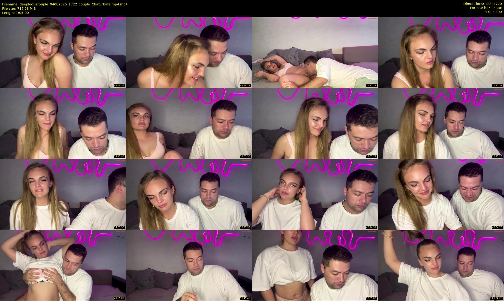 deeplookscouple — 65 minute Chaturbate couple cam show recording, 720p, Aug 4, 2025