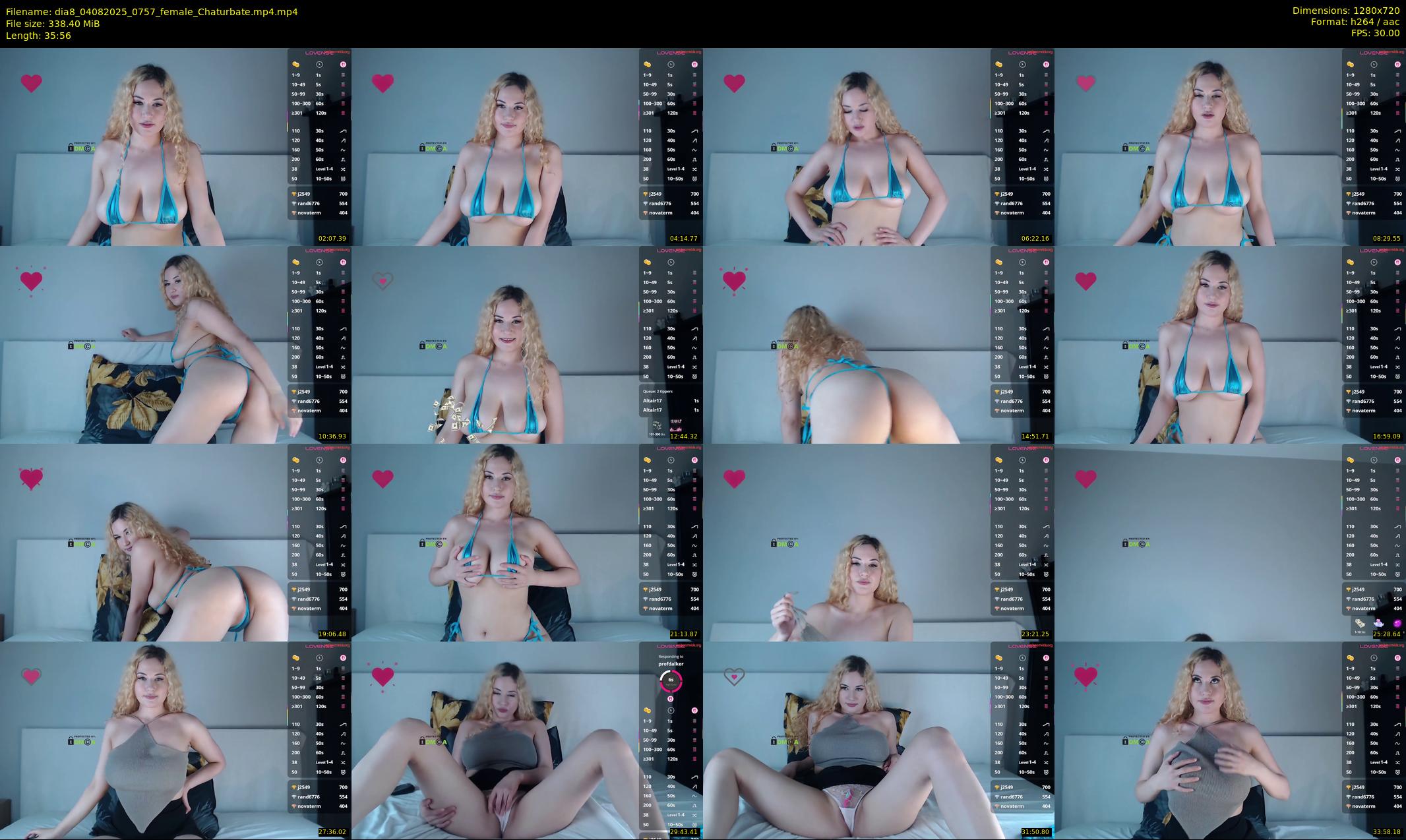 dia8 — 36 minute Chaturbate female cam show recording, 720p, Aug 4, 2025