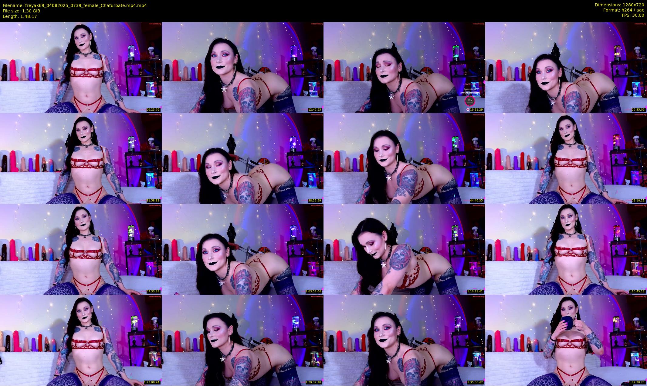 freyax69 — 109 minute Chaturbate female cam show recording, 720p, Aug 4, 2025