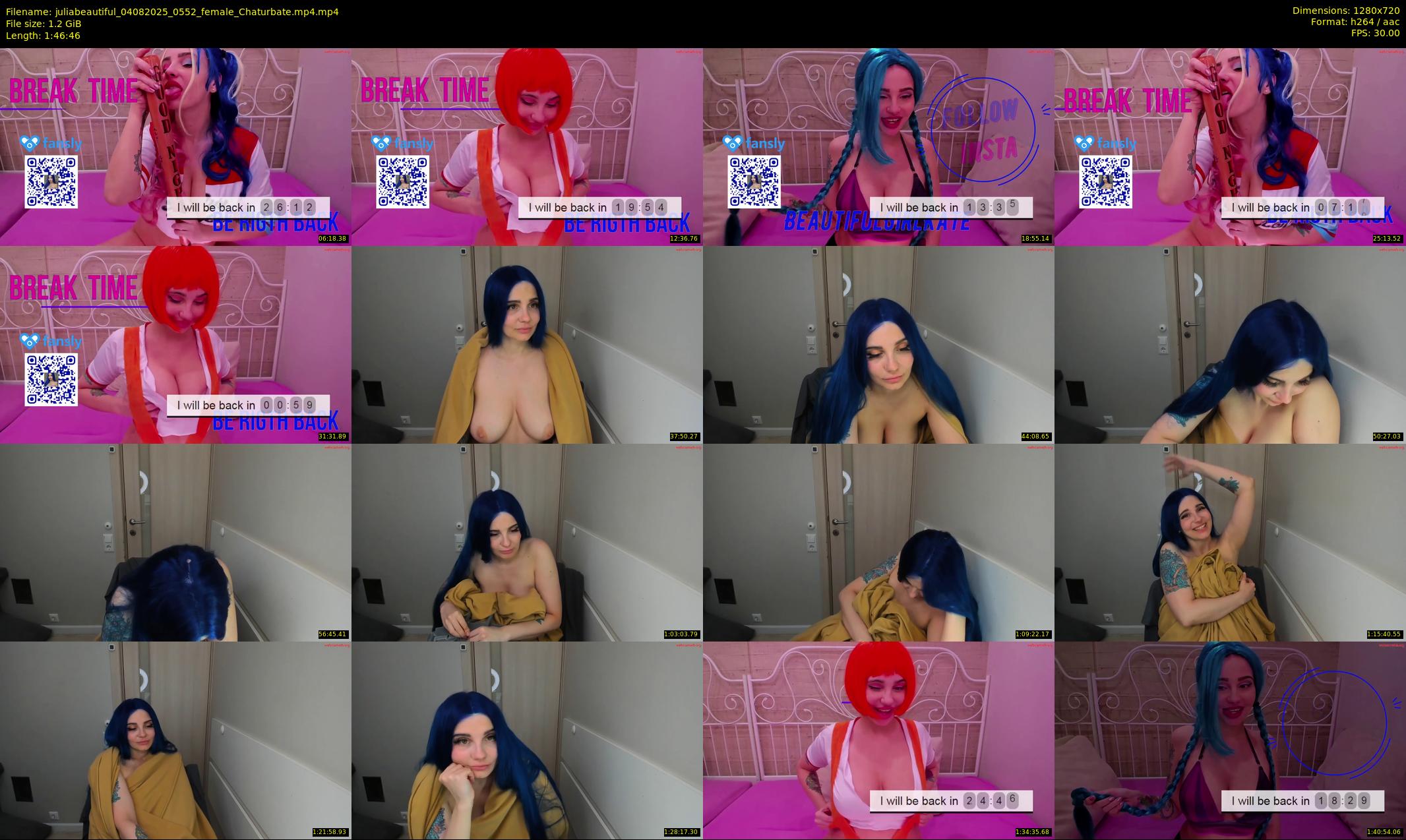 juliabeautiful — 107 minute Chaturbate female cam show recording, 720p, Aug 4, 2025