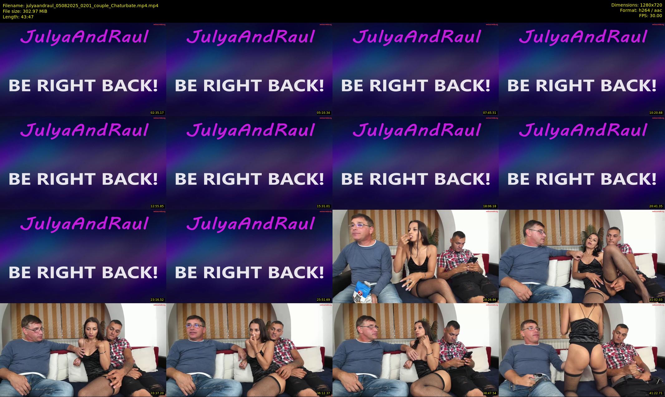 julyaandraul — 44 minute Chaturbate couple cam show recording, 720p, Aug 5, 2025