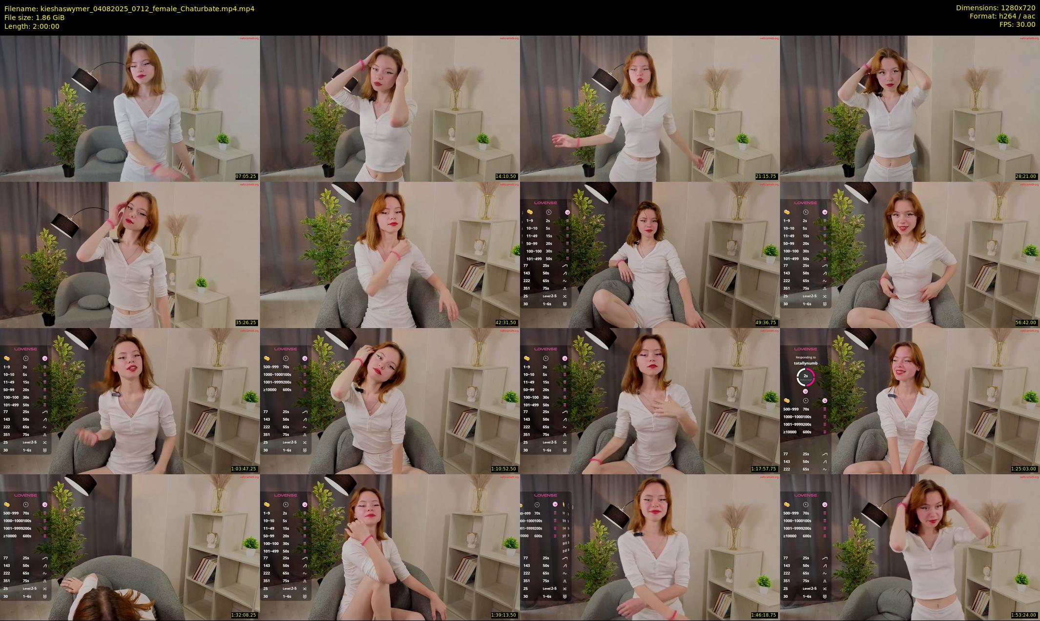 kieshaswymer — 120 minute Chaturbate female cam show recording, 720p, Aug 4, 2025