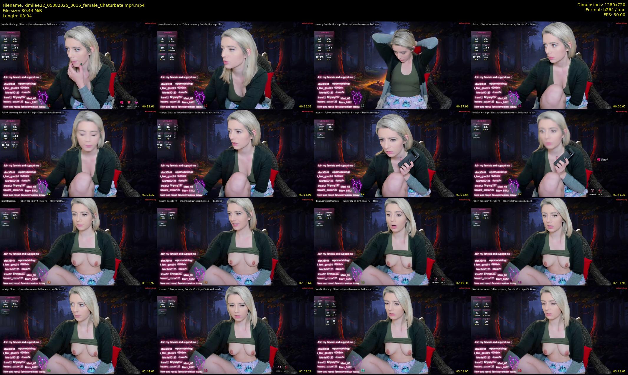 kimilee22 — 4 minute Chaturbate female cam show recording, 720p, Aug 5, 2025