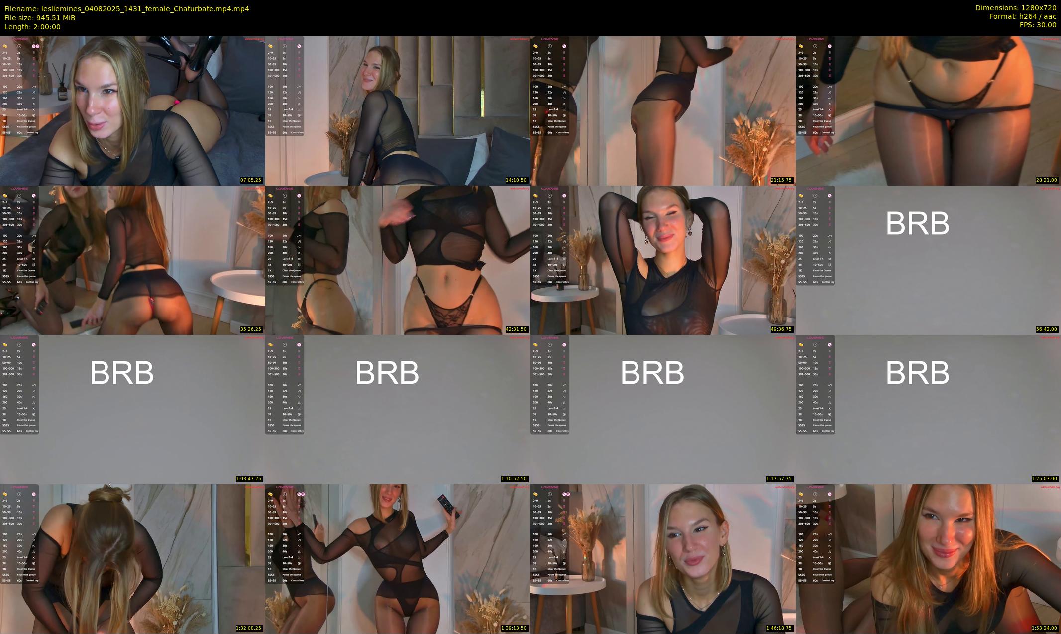 lesliemines — 120 minute Chaturbate female cam show recording, 720p, Aug 4, 2025