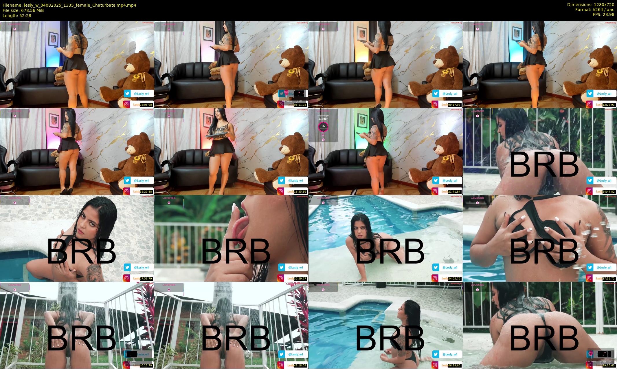 lesly_w — 53 minute Chaturbate female cam show recording, 720p, Aug 4, 2025