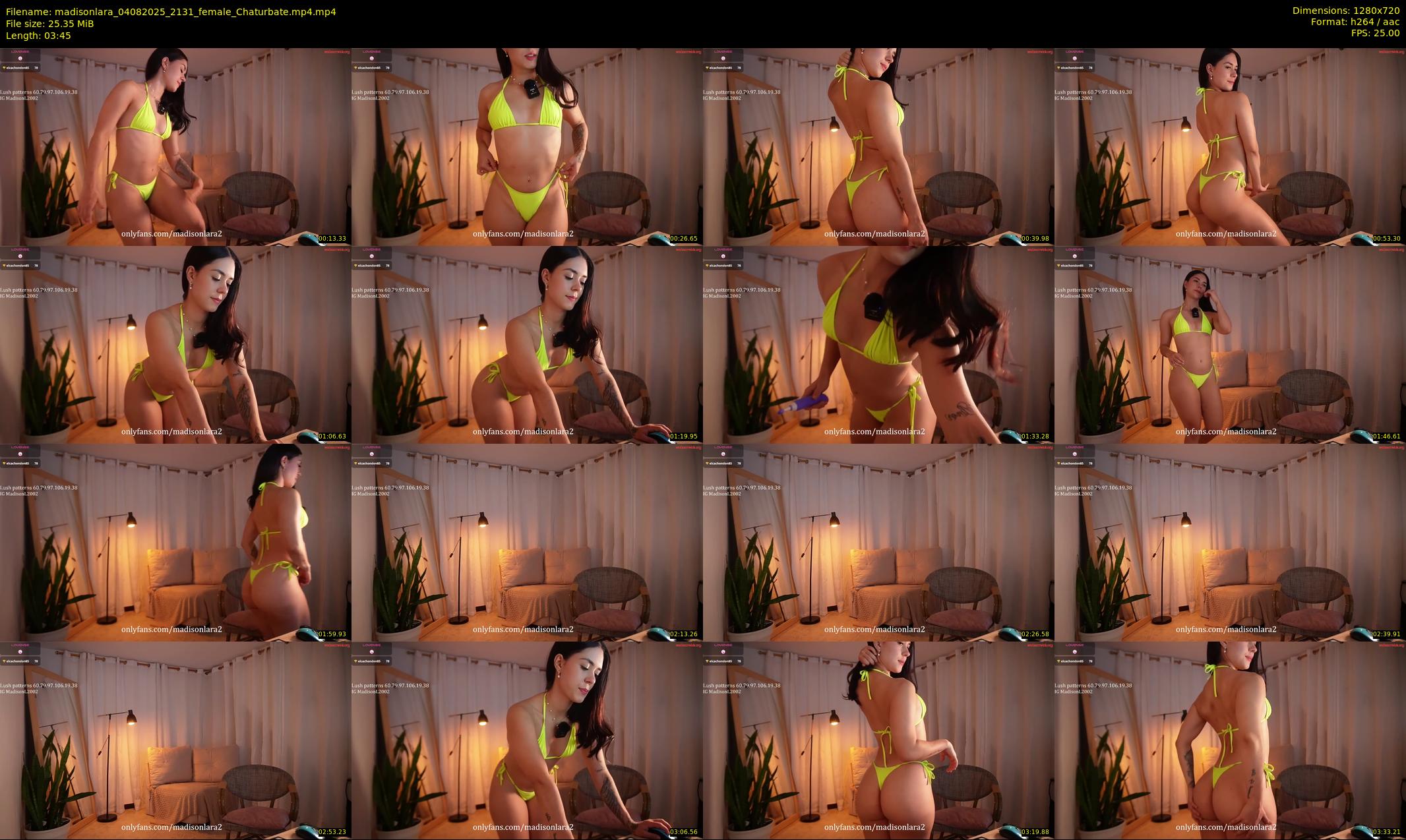 madisonlara — 4 minute Chaturbate female cam show recording, 720p, Aug 4, 2025