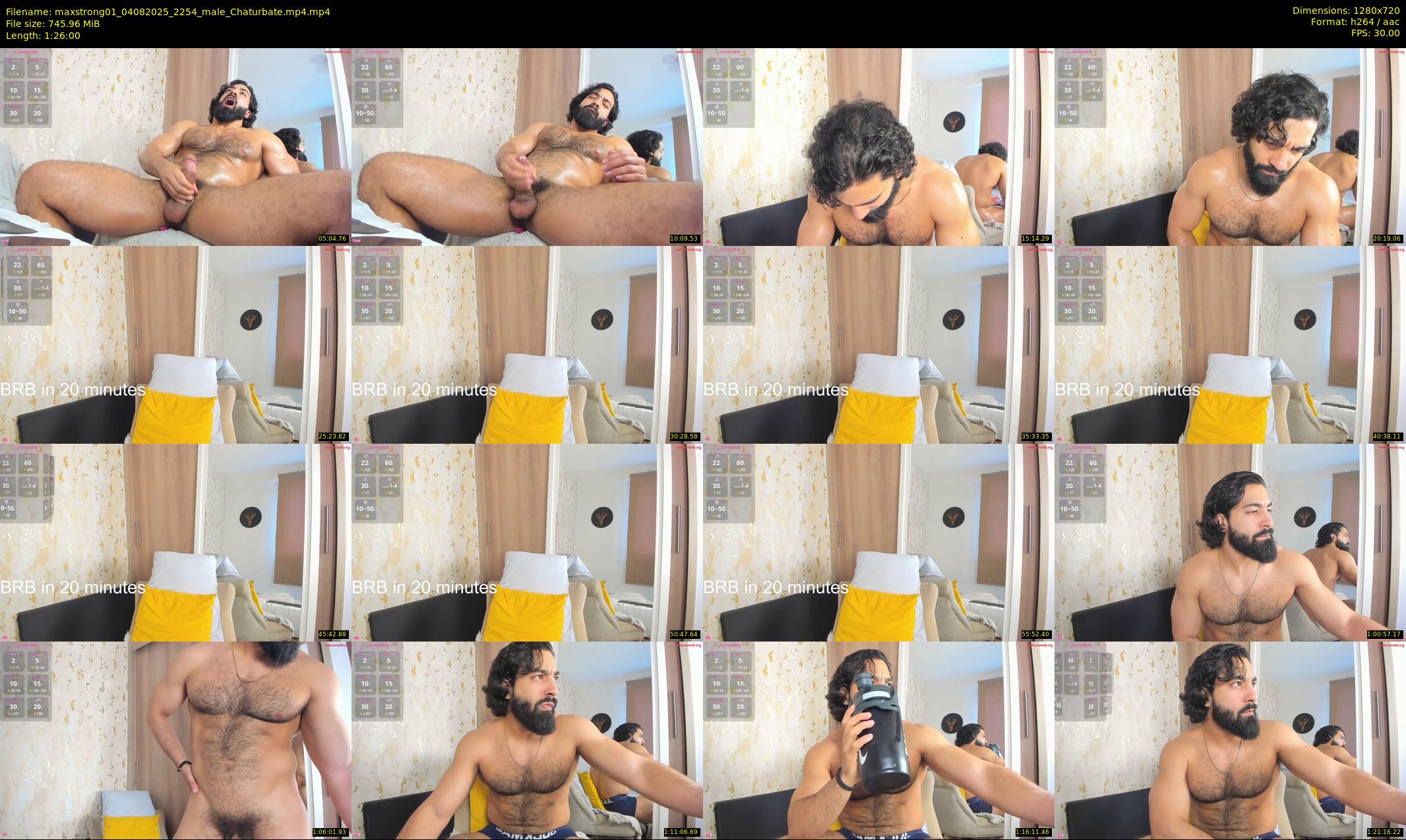maxstrong01 — 86 minute Chaturbate male cam show recording, 720p, Aug 4, 2025