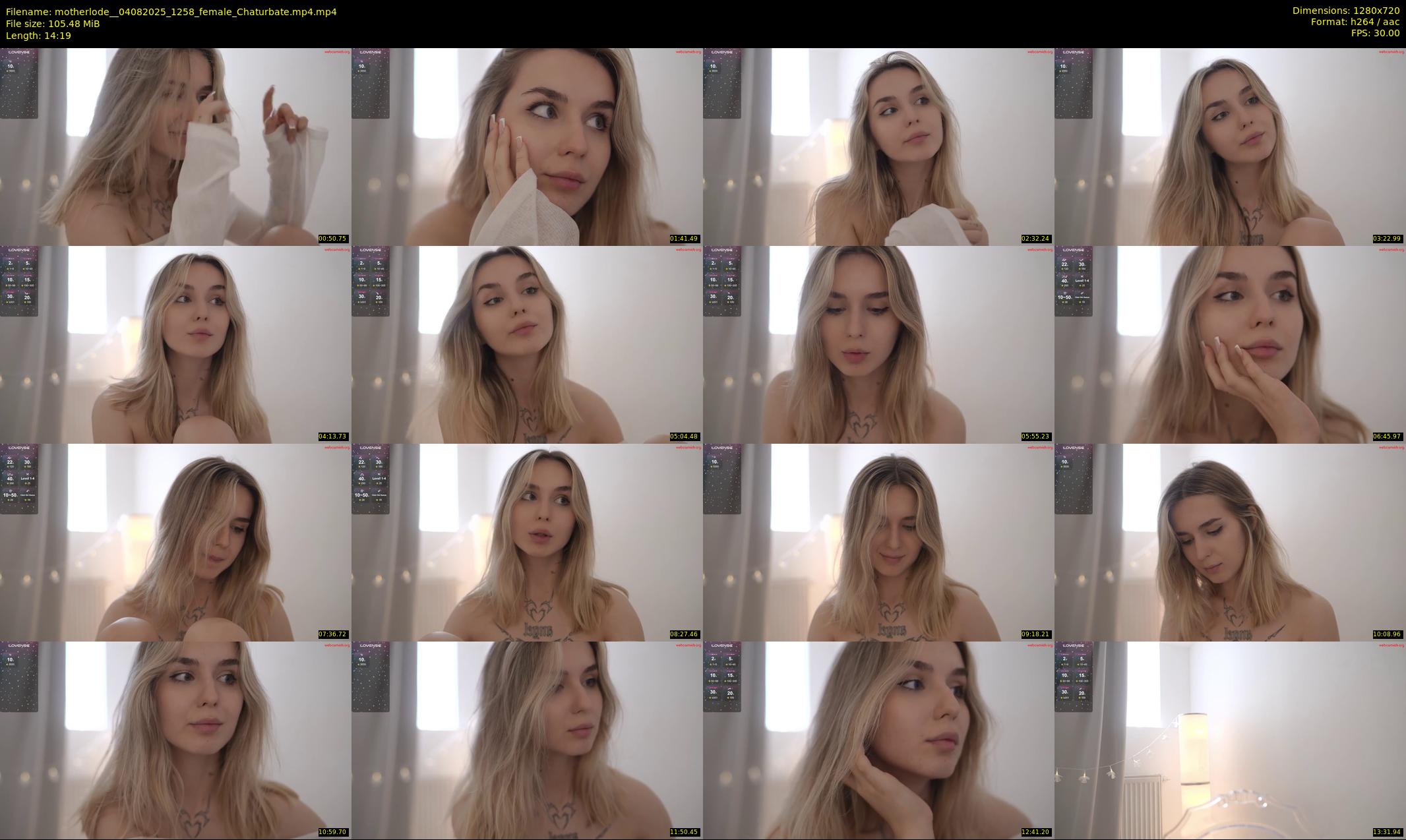 motherlode_ — 15 minute Chaturbate female cam show recording, 720p, Aug 4, 2025
