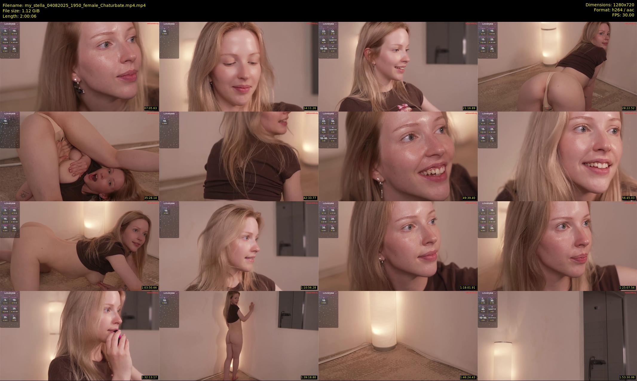 my_stella — 121 minute Chaturbate female cam show recording, 720p, Aug 4, 2025