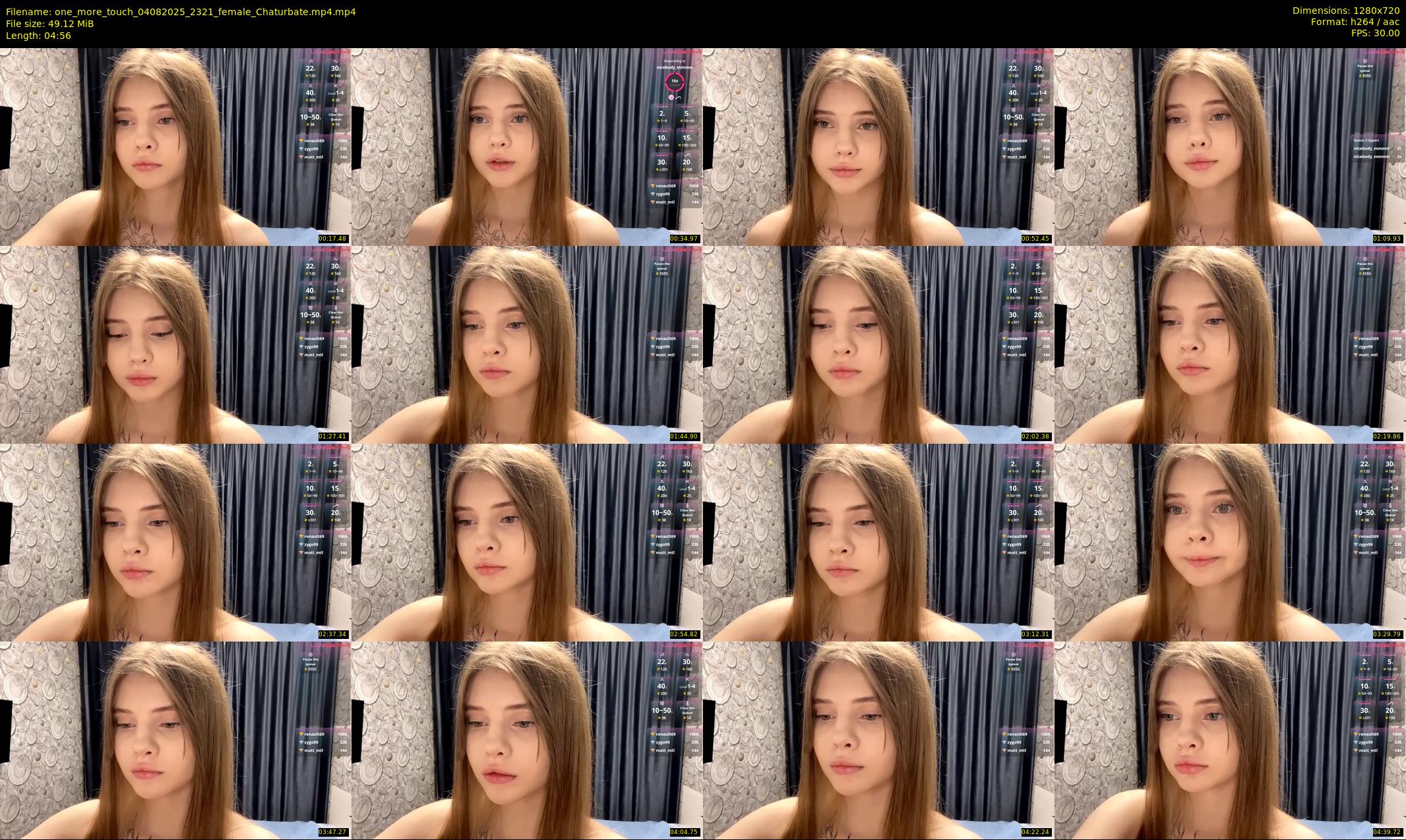 one_more_touch — 5 minute Chaturbate female cam show recording, 720p, Aug 4, 2025