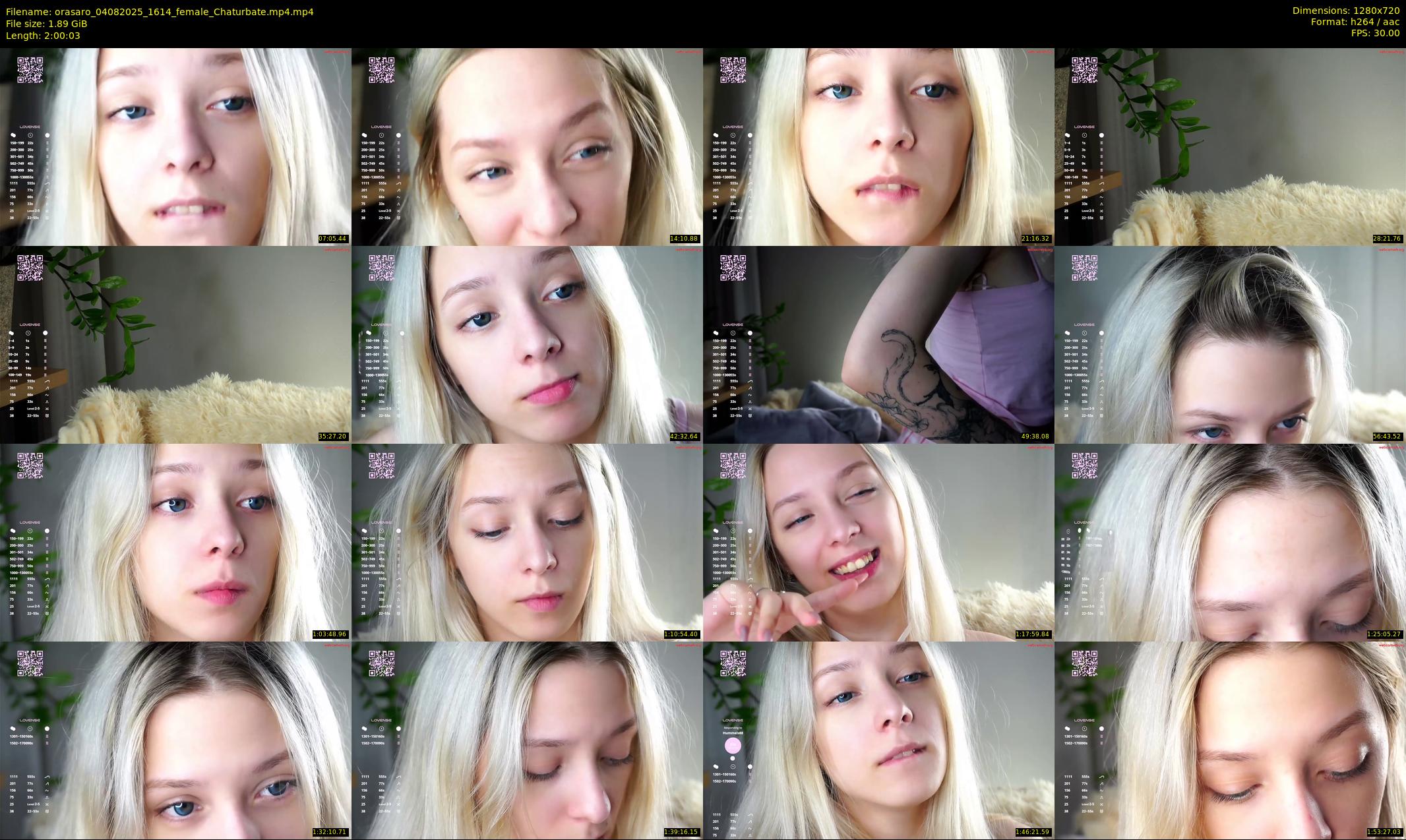 orasaro — 121 minute Chaturbate female cam show recording, 720p, Aug 4, 2025
