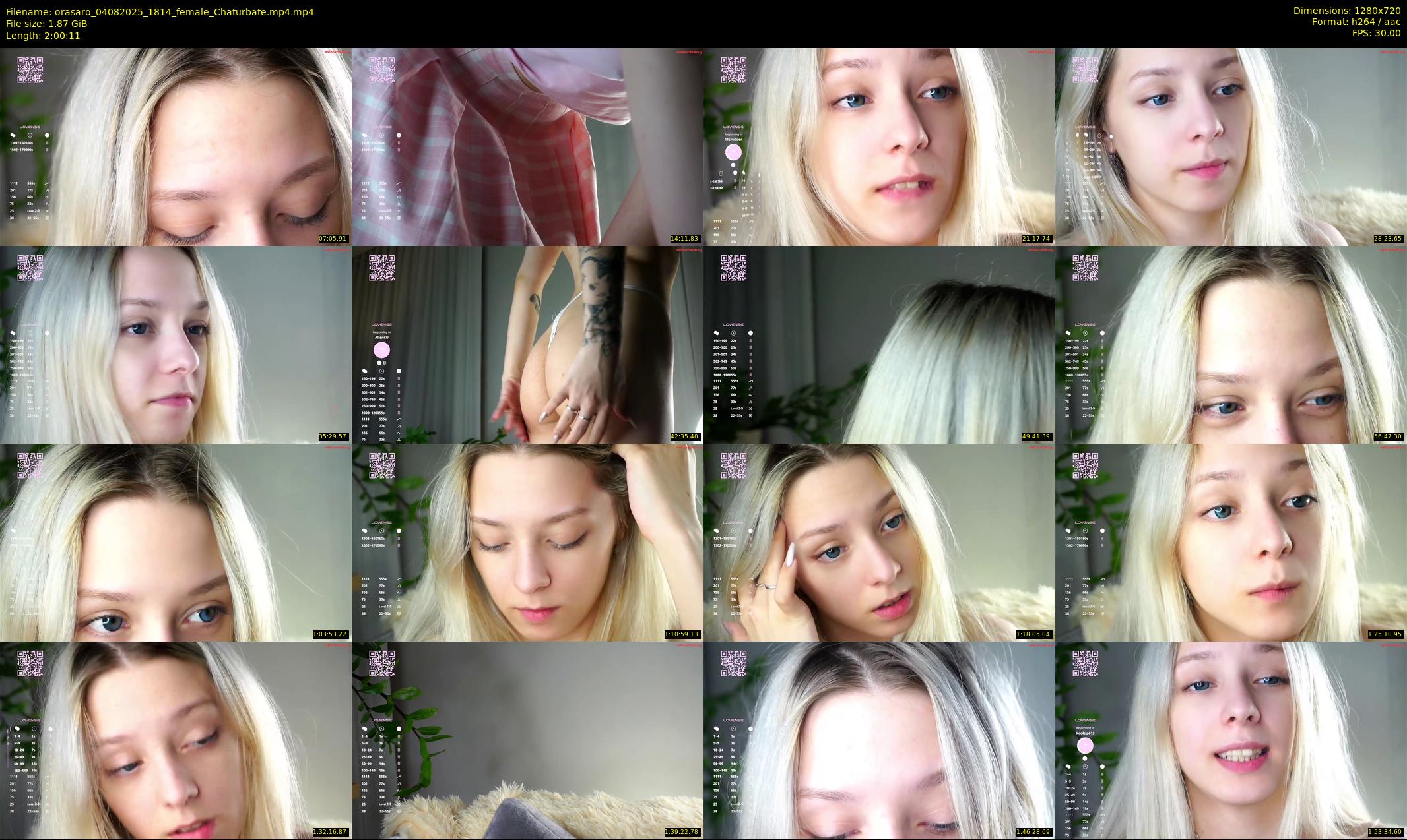 orasaro — 121 minute Chaturbate female cam show recording, 720p, Aug 4, 2025