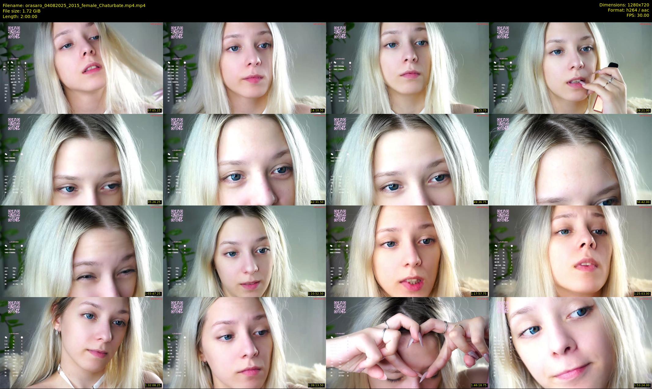 orasaro — 120 minute Chaturbate female cam show recording, 720p, Aug 4, 2025