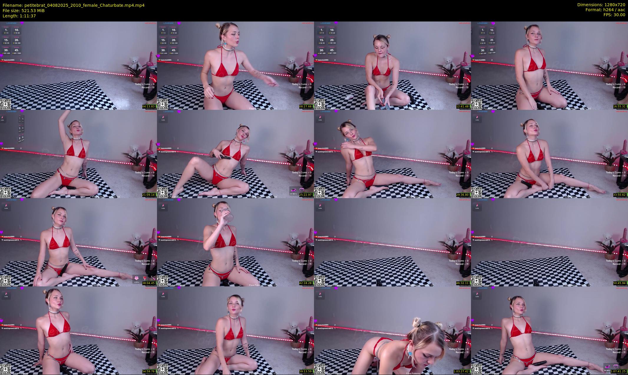 petitebrat — 72 minute Chaturbate female cam show recording, 720p, Aug 4, 2025