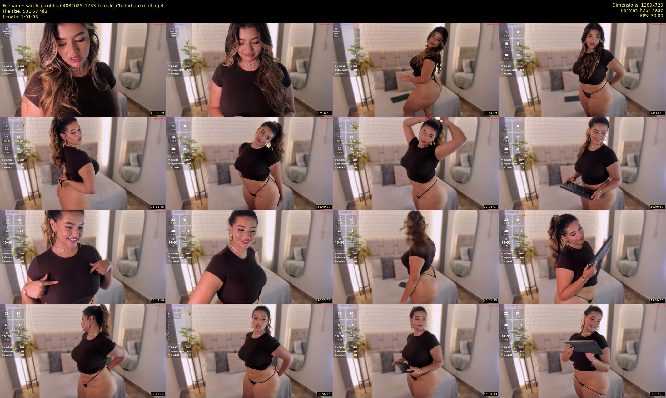 sarah_jacobbs — 62 minute Chaturbate female cam show recording, 720p, Aug 4, 2025