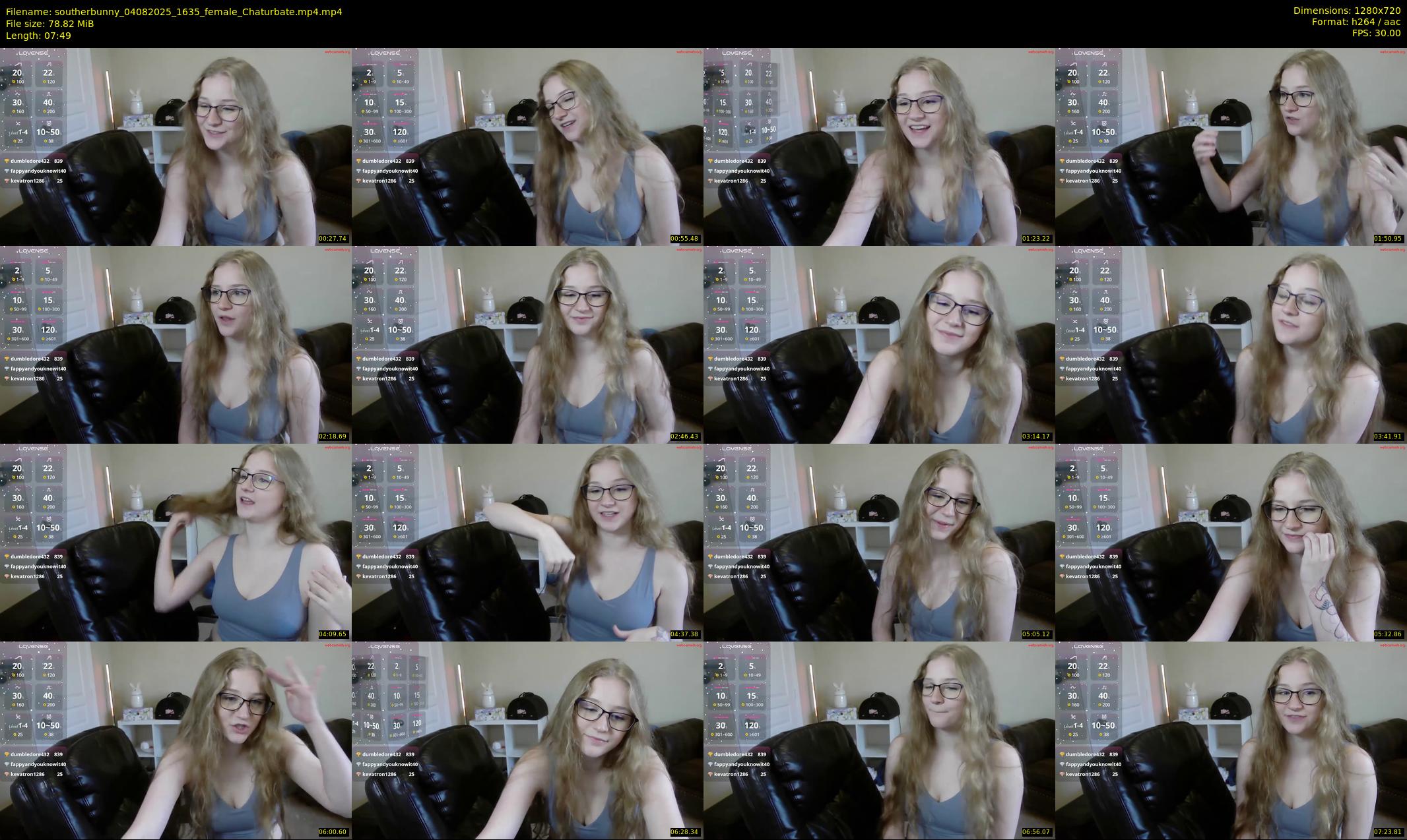 southerbunny — 8 minute Chaturbate female cam show recording, 720p, Aug 4, 2025