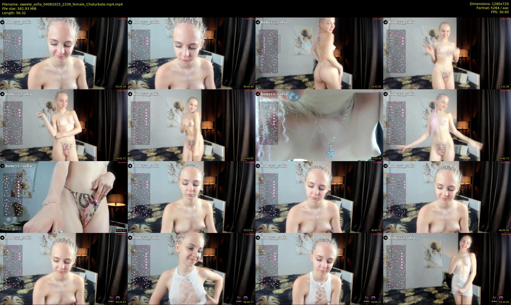 sweete_sofia — 57 minute Chaturbate female cam show recording, 720p, Aug 4, 2025