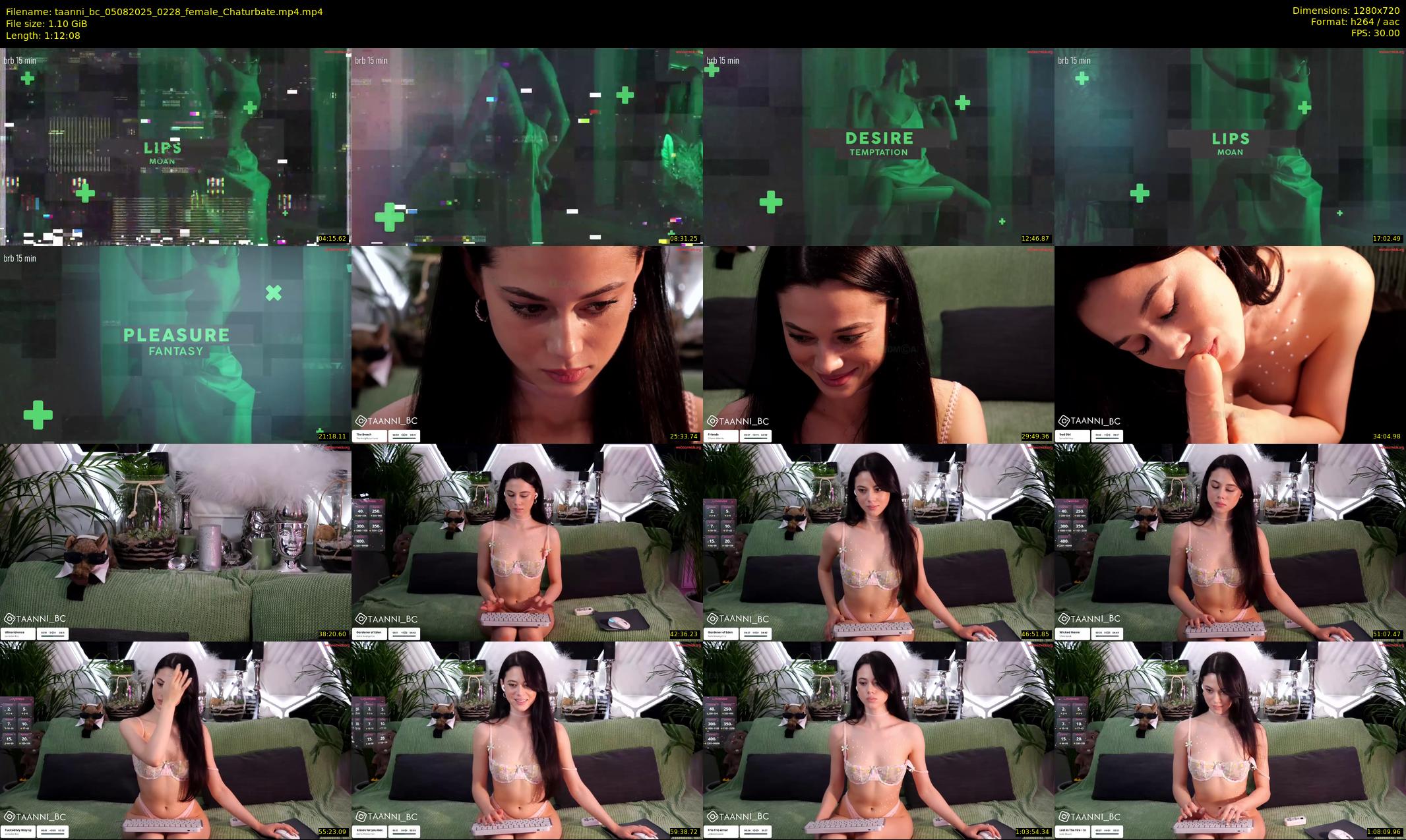 taanni_bc — 73 minute Chaturbate female cam show recording, 720p, Aug 5, 2025
