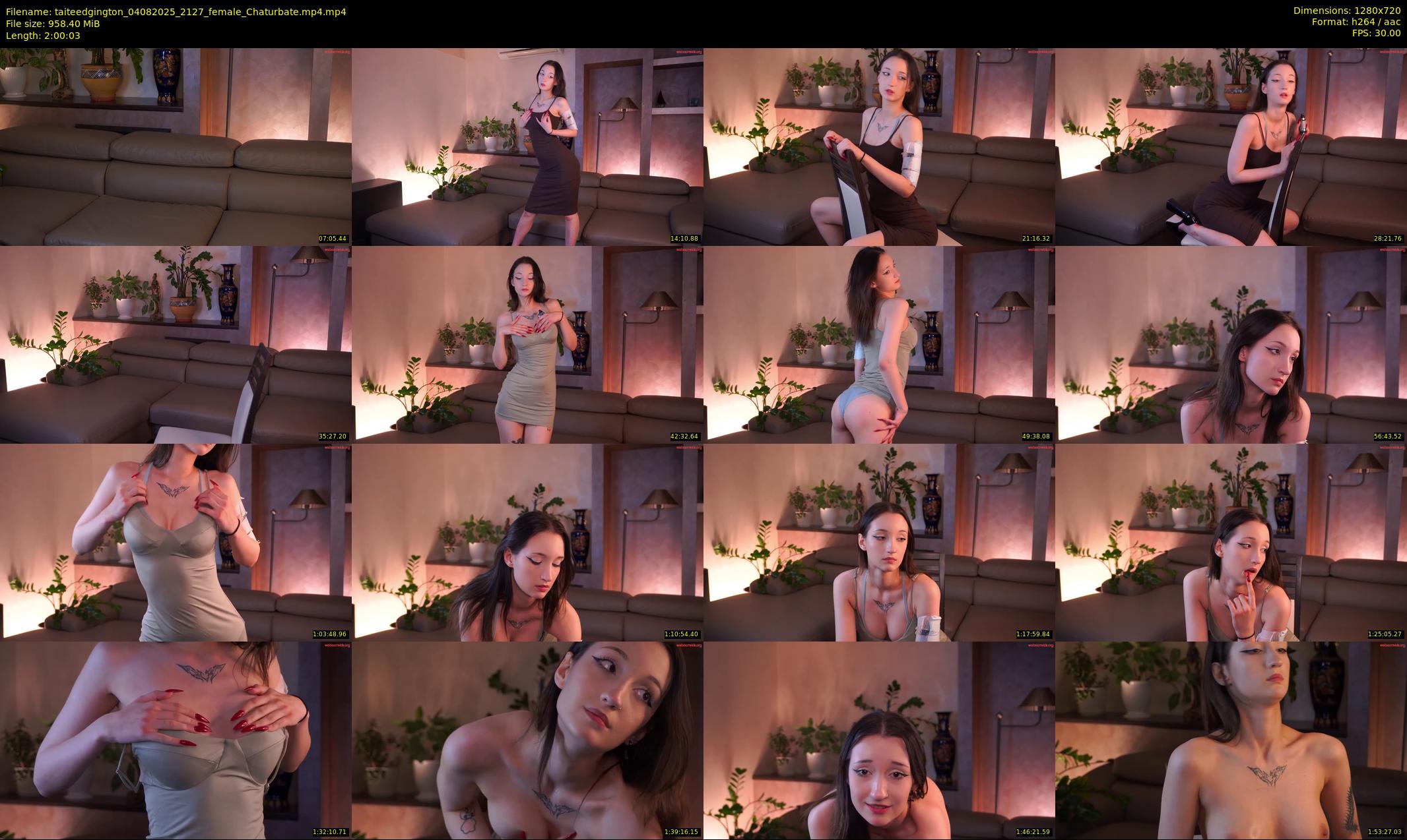 taiteedgington — 121 minute Chaturbate female cam show recording, 720p, Aug 4, 2025