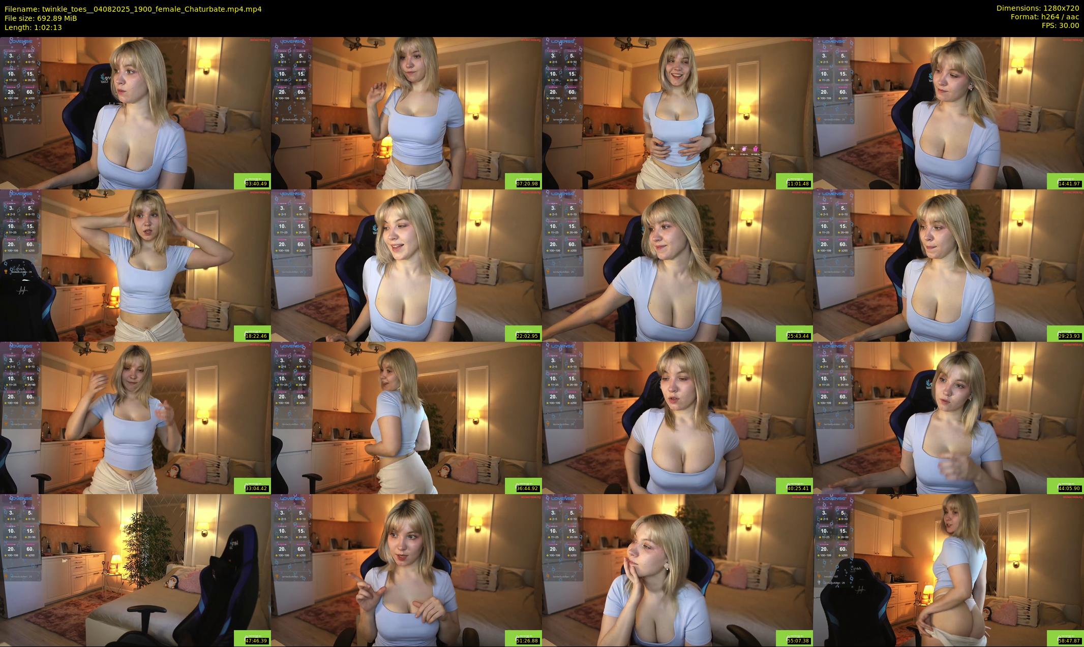 twinkle_toes_ — 63 minute Chaturbate female cam show recording, 720p, Aug 4, 2025