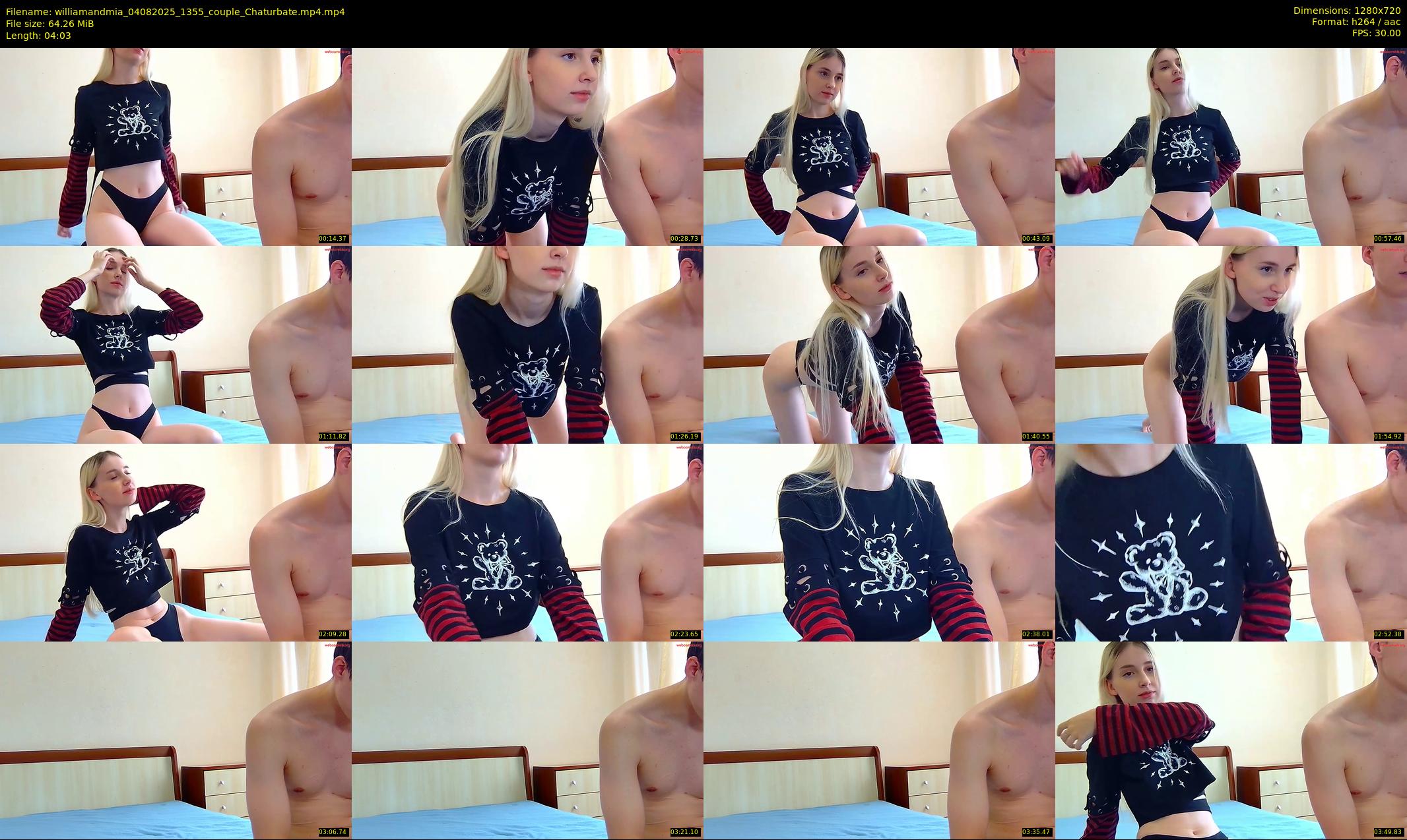 williamandmia — 5 minute Chaturbate couple cam show recording, 720p, Aug 4, 2025