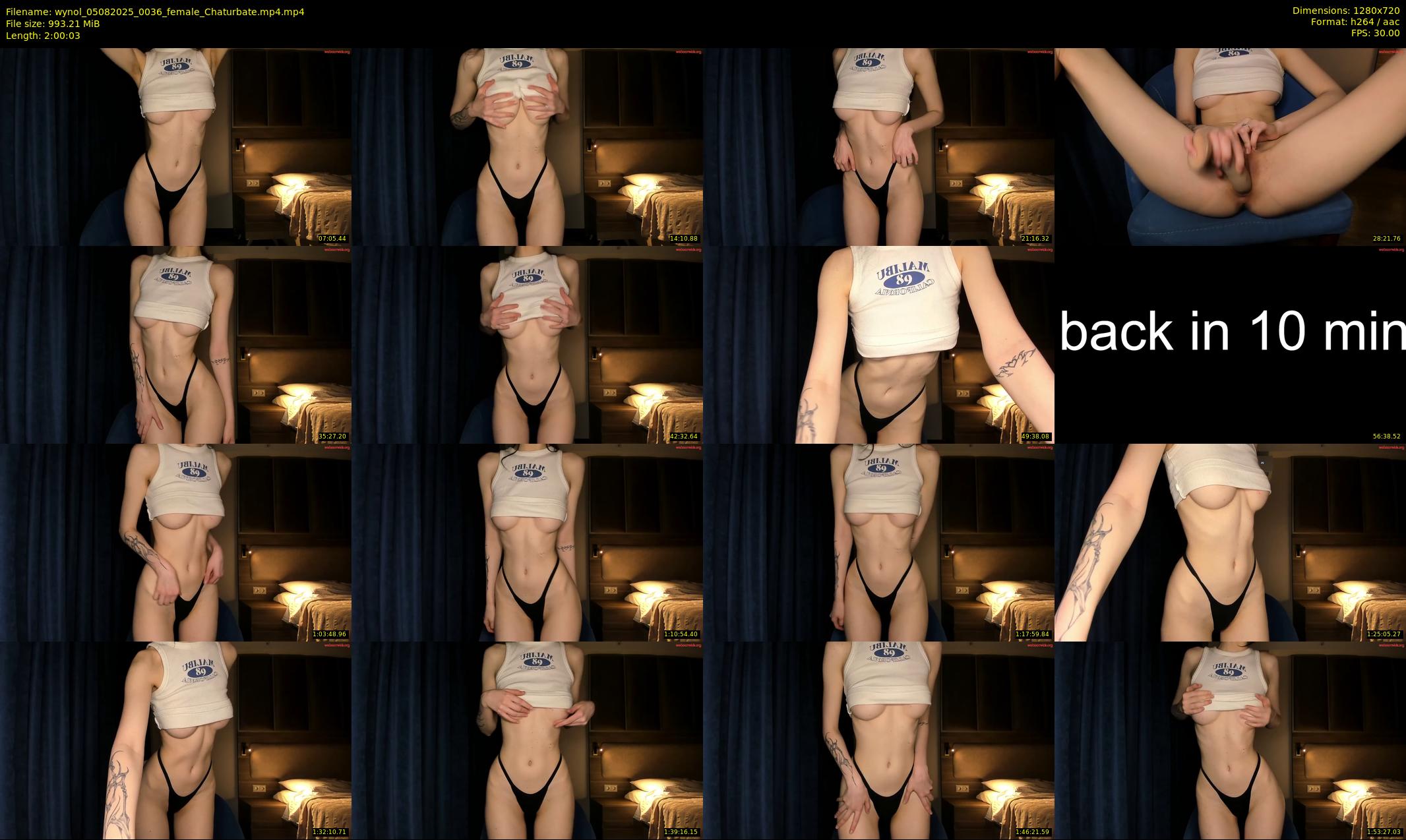 wynol — 121 minute Chaturbate female cam show recording, 720p, Aug 5, 2025