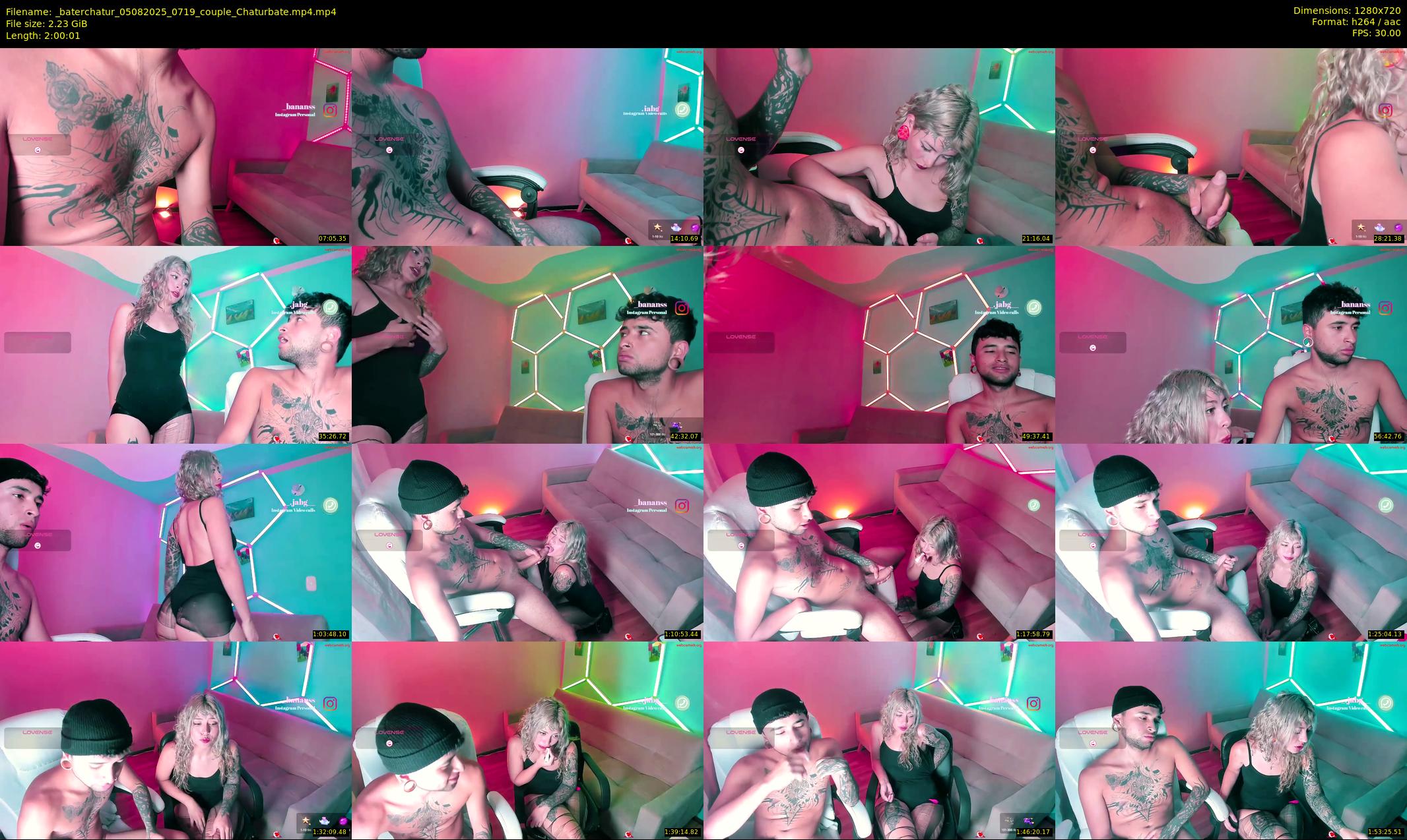 _baterchatur — 121 minute Chaturbate couple cam show recording, 720p, Aug 5, 2025