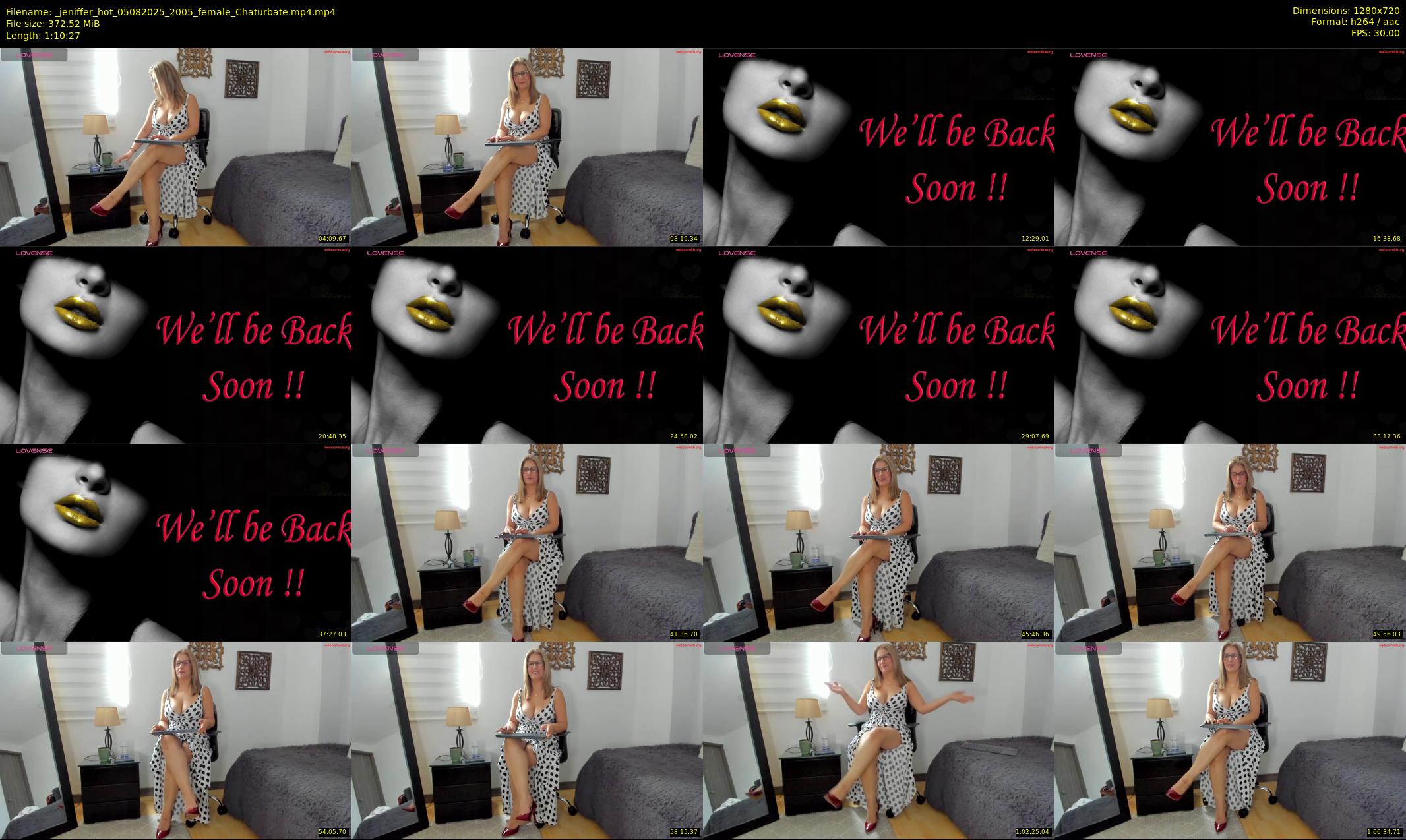 _jeniffer_hot — 71 minute Chaturbate female cam show recording, 720p, Aug 5, 2025
