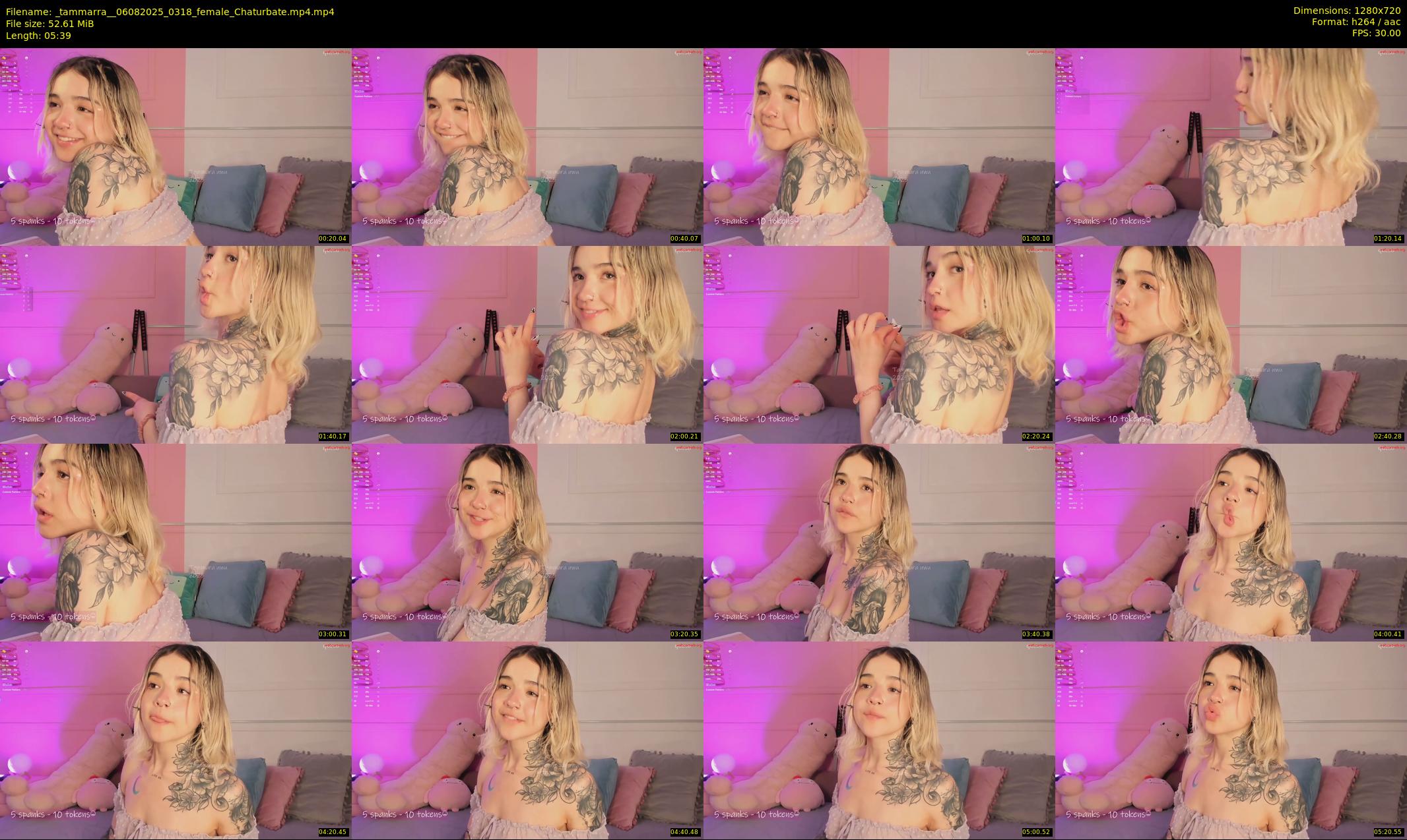 _tammarra_ — 6 minute Chaturbate female cam show recording, 720p, Aug 6, 2025