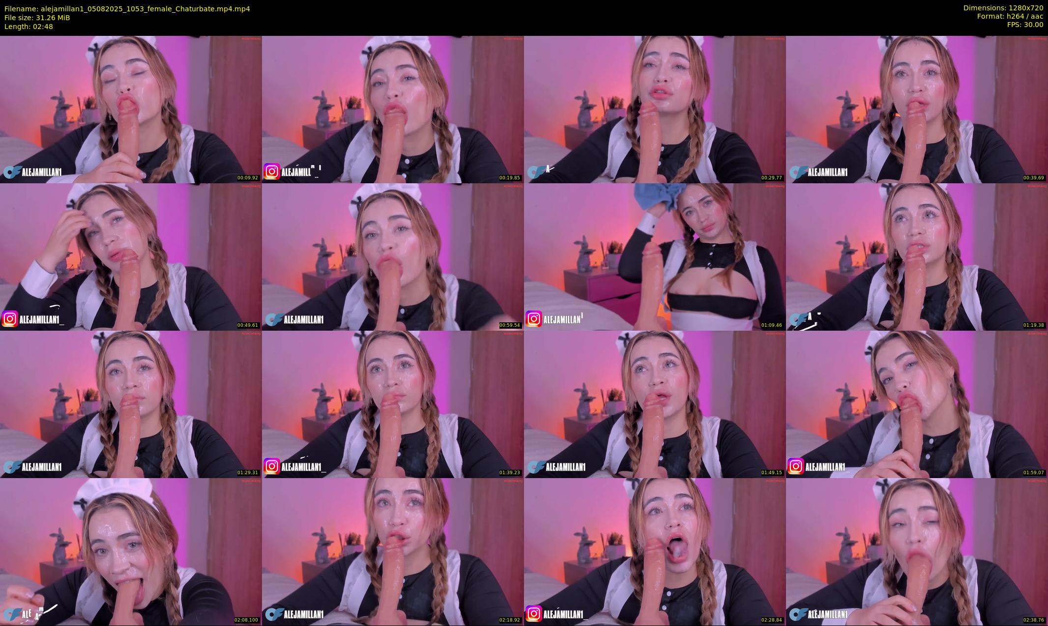 alejamillan1 — 3 minute Chaturbate female cam show recording, 720p, Aug 5, 2025
