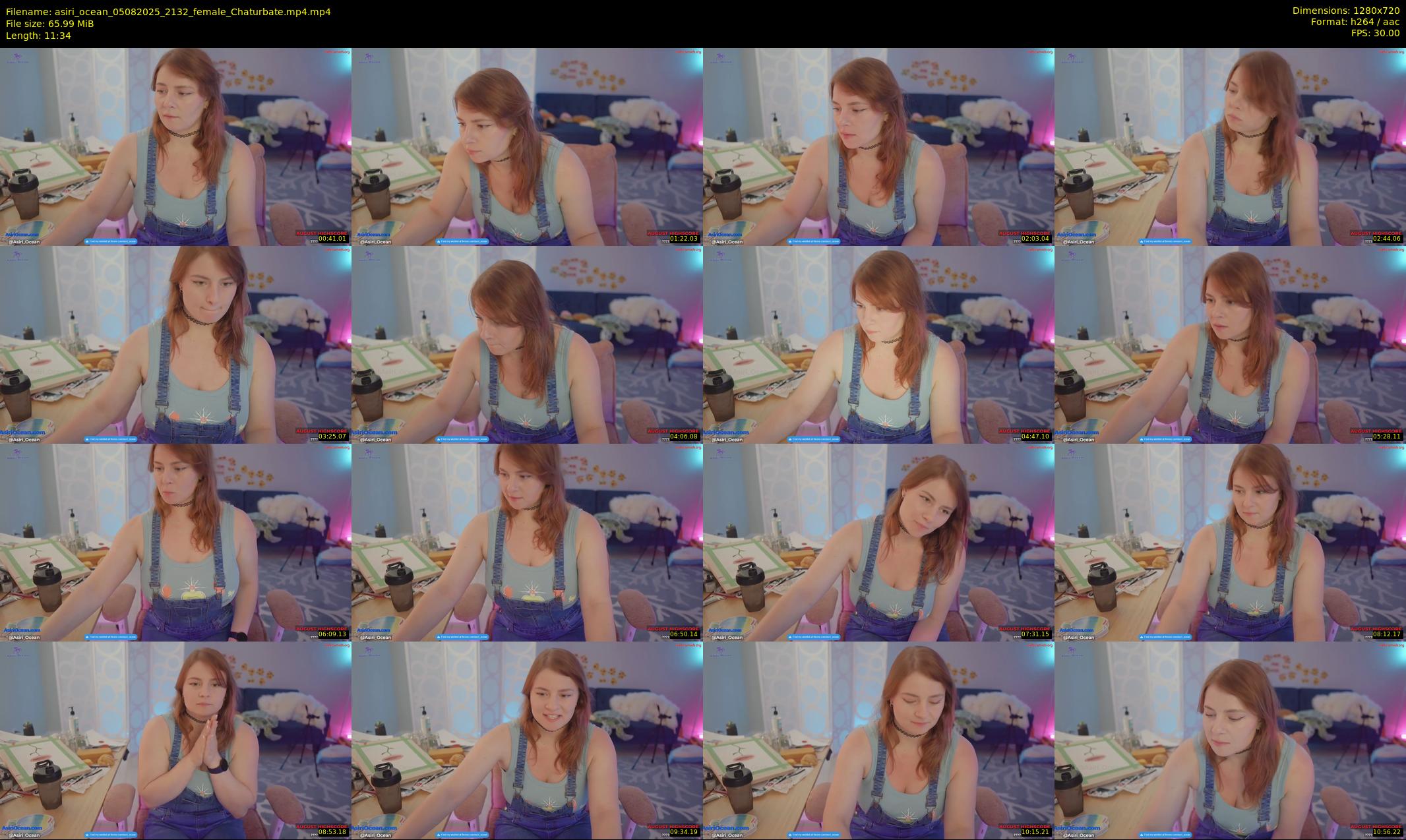 asiri_ocean — 12 minute Chaturbate female cam show recording, 720p, Aug 5, 2025