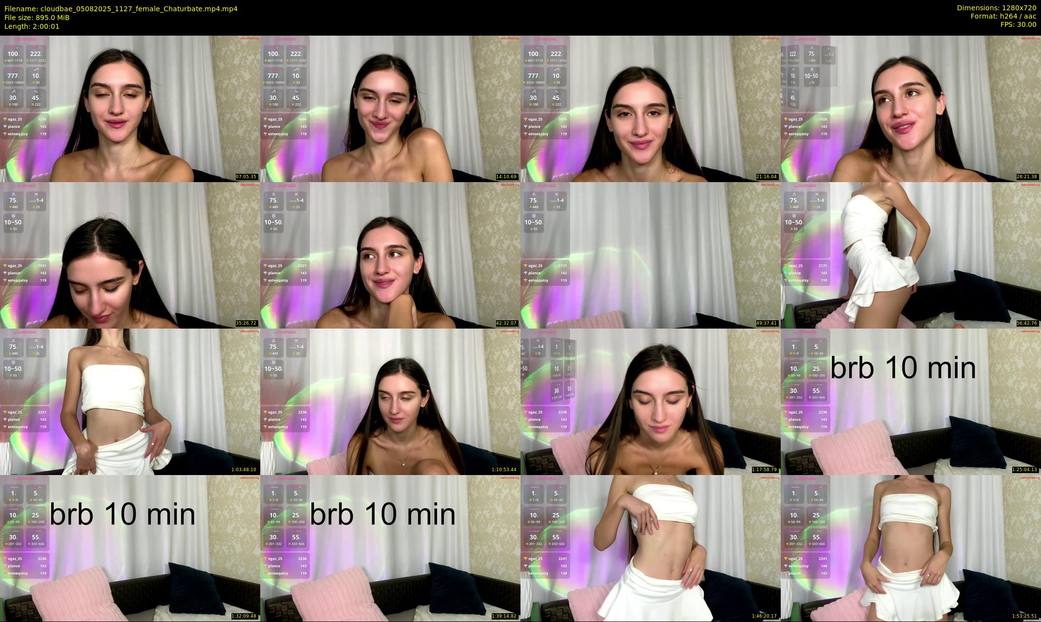 cloudbae — 121 minute Chaturbate female cam show recording, 720p, Aug 5, 2025