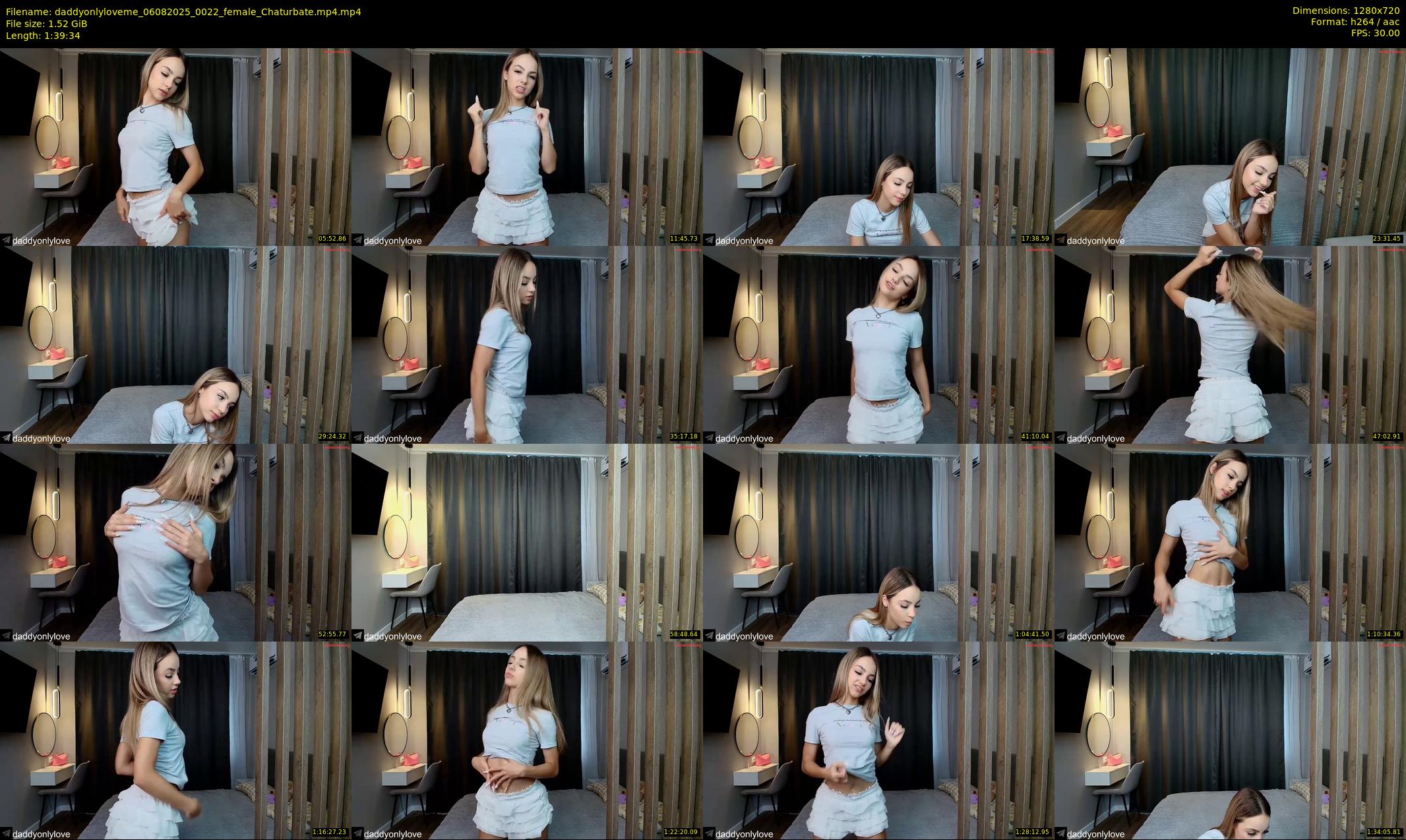 daddyonlyloveme — 100 minute Chaturbate female cam show recording, 720p, Aug 6, 2025