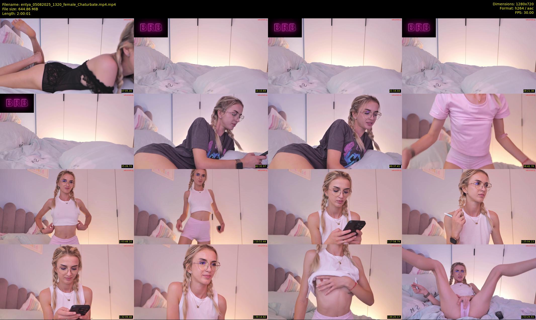 entya — 121 minute Chaturbate female cam show recording, 720p, Aug 5, 2025