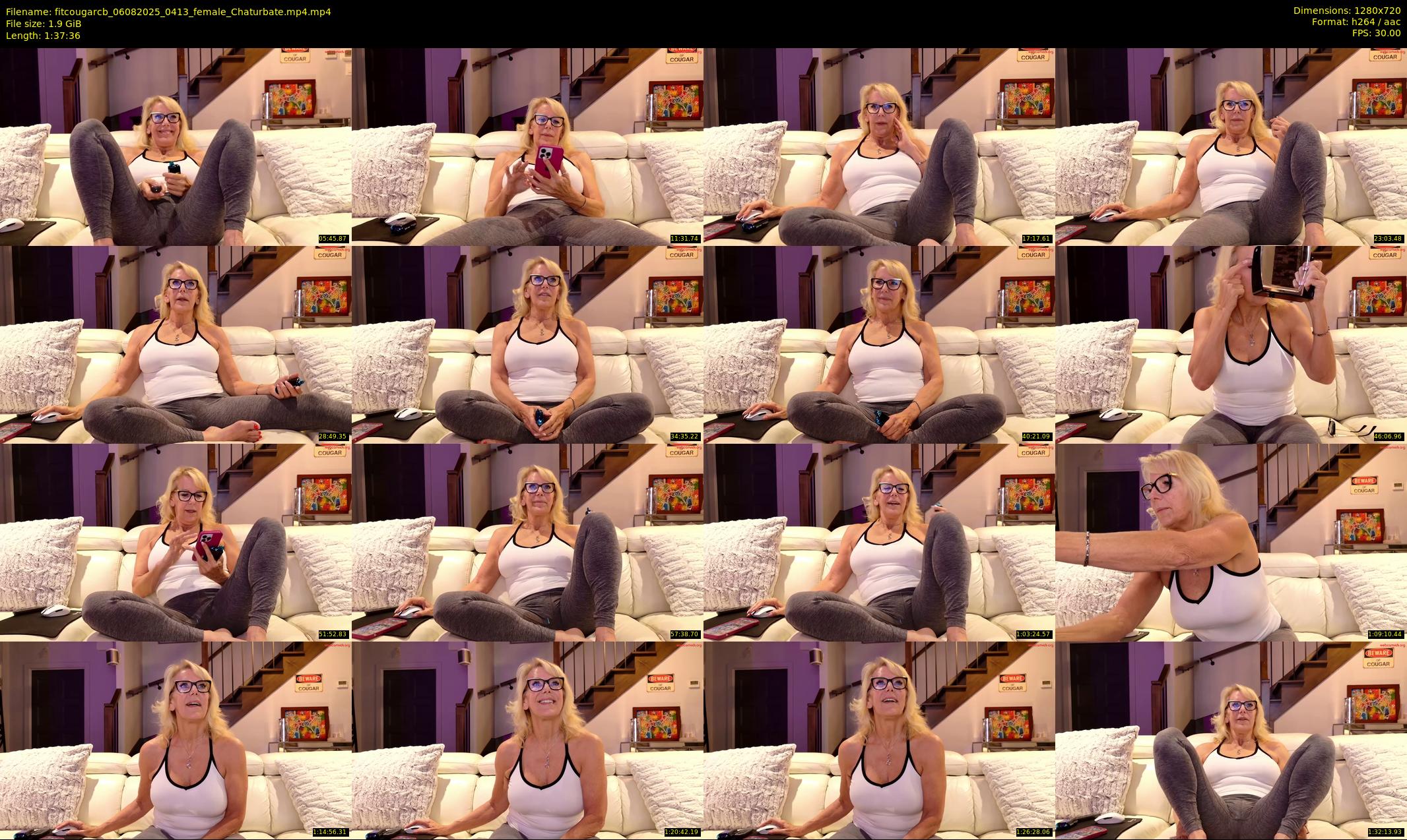 fitcougarcb — 98 minute Chaturbate female cam show recording, 720p, Aug 6, 2025