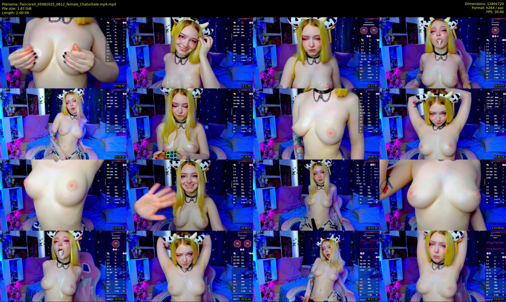 flaircorell — 121 minute Chaturbate female cam show recording, 720p, Aug 5, 2025