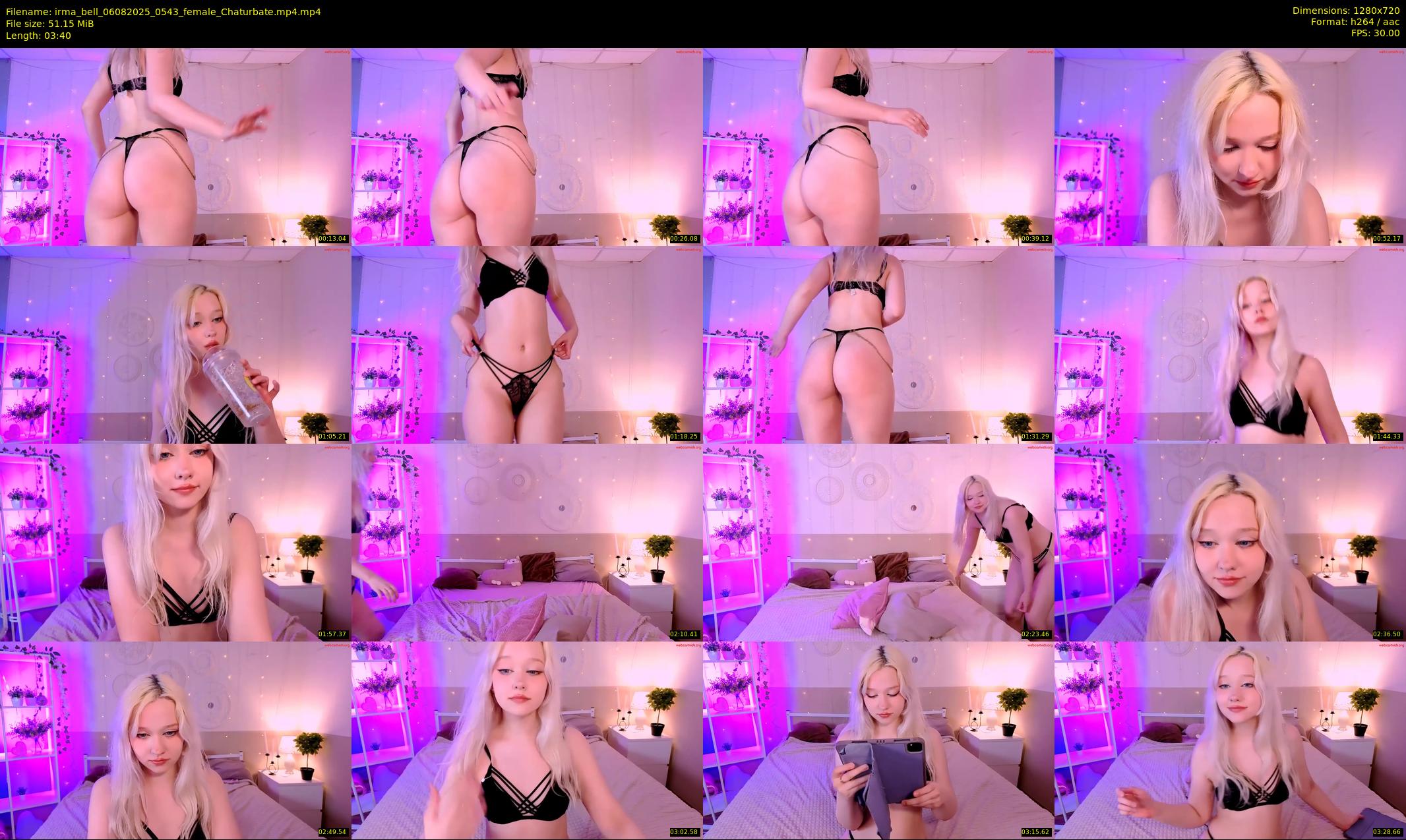 irma_bell — 4 minute Chaturbate female cam show recording, 720p, Aug 6, 2025