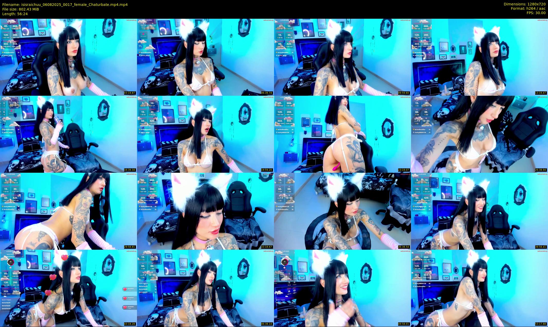 isisraichuu — 57 minute Chaturbate female cam show recording, 720p, Aug 6, 2025