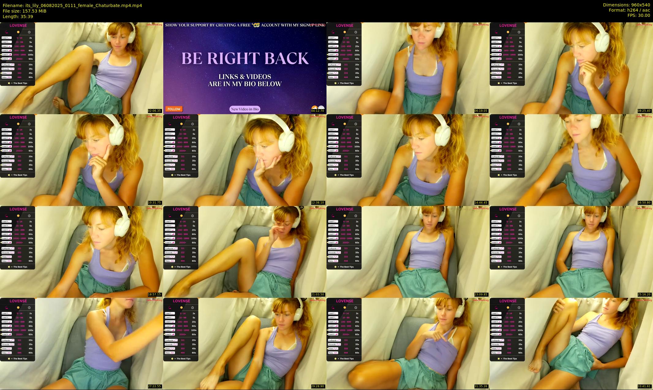 its_lily — 36 minute Chaturbate female cam show recording, 480p, Aug 6, 2025