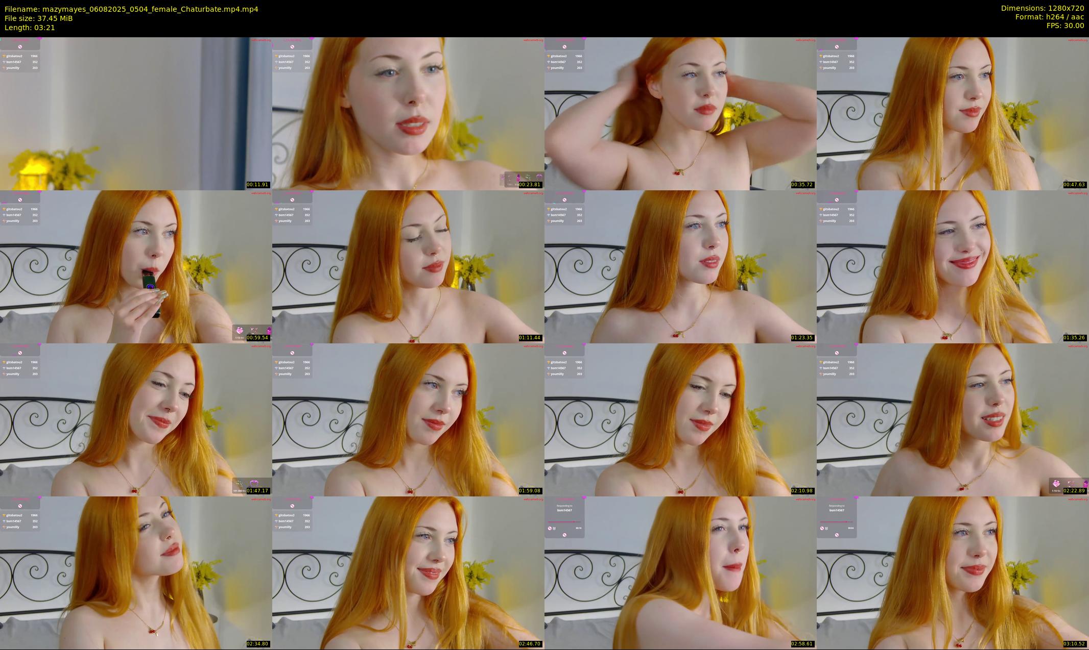 mazymayes — 4 minute Chaturbate female cam show recording, 720p, Aug 6, 2025