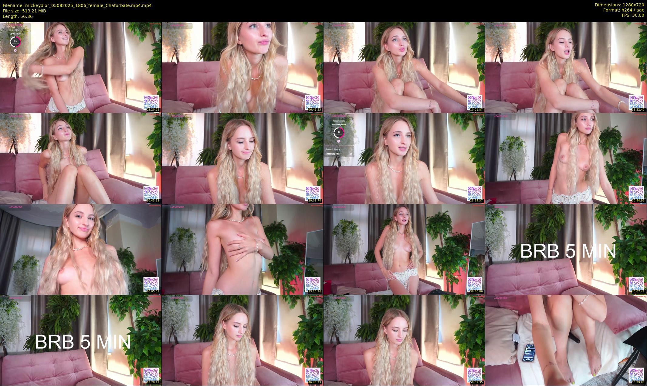 mickeydior — 57 minute Chaturbate female cam show recording, 720p, Aug 5, 2025